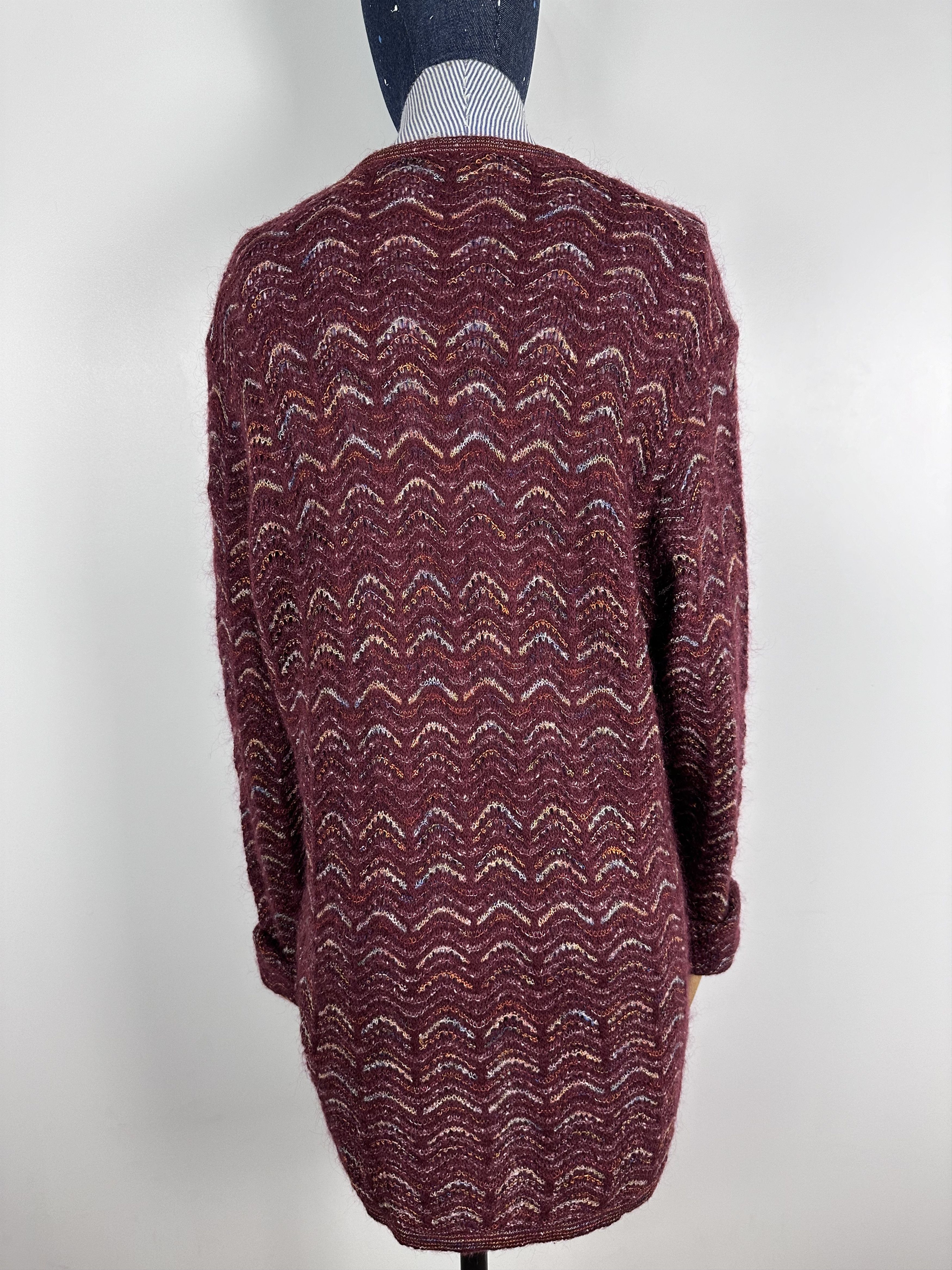 Missoni × Vintage Vintage Missoni Sport Long Cardigan Sweater Wool Mohair 42 Size M / US 6-8 / IT 42-44 - 5 Thumbnail
