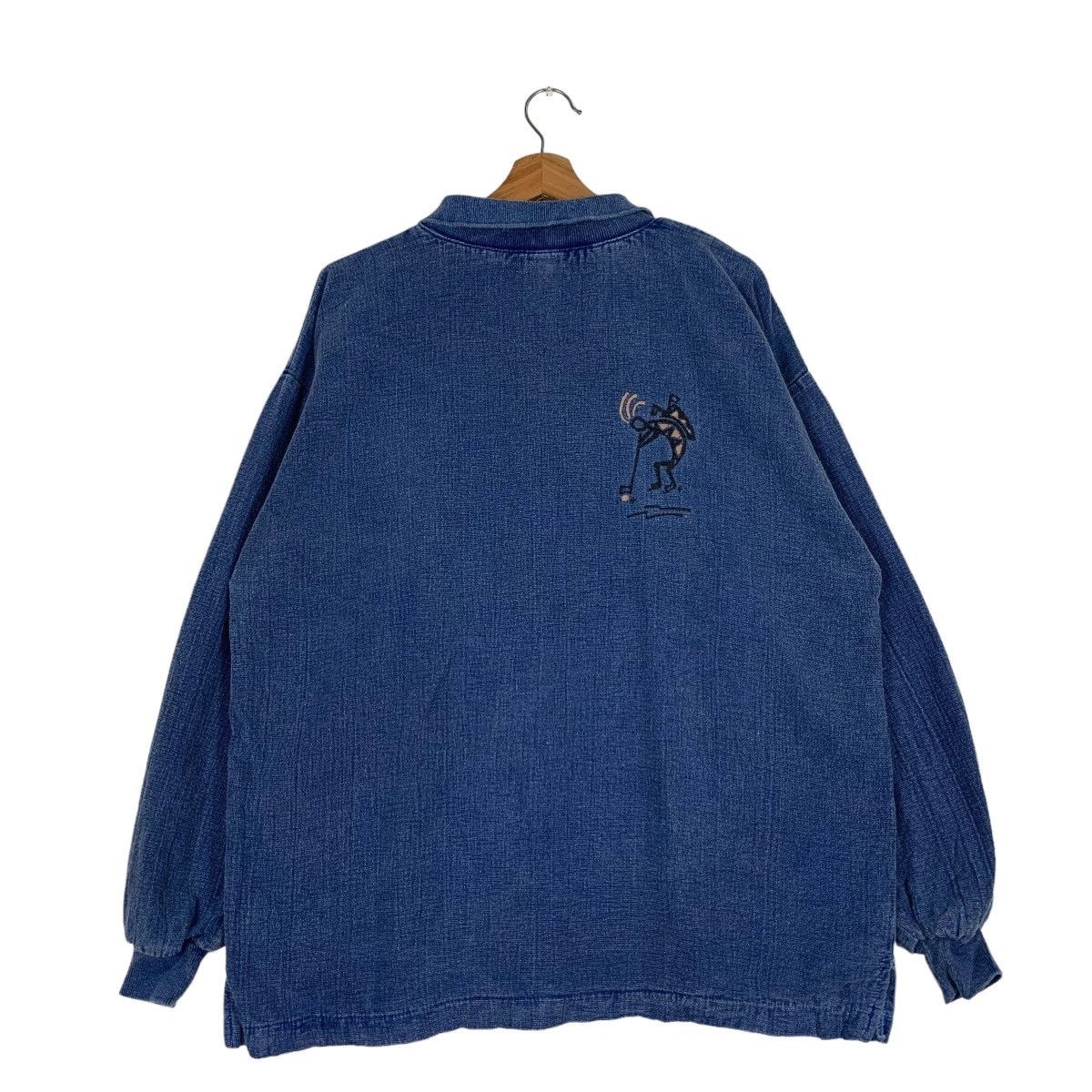 Vintage 4 FUN Golfer Graphic Polo Sweater Jumper #0511-C23 Size US L / EU 52-54 / 3 - 7 Thumbnail