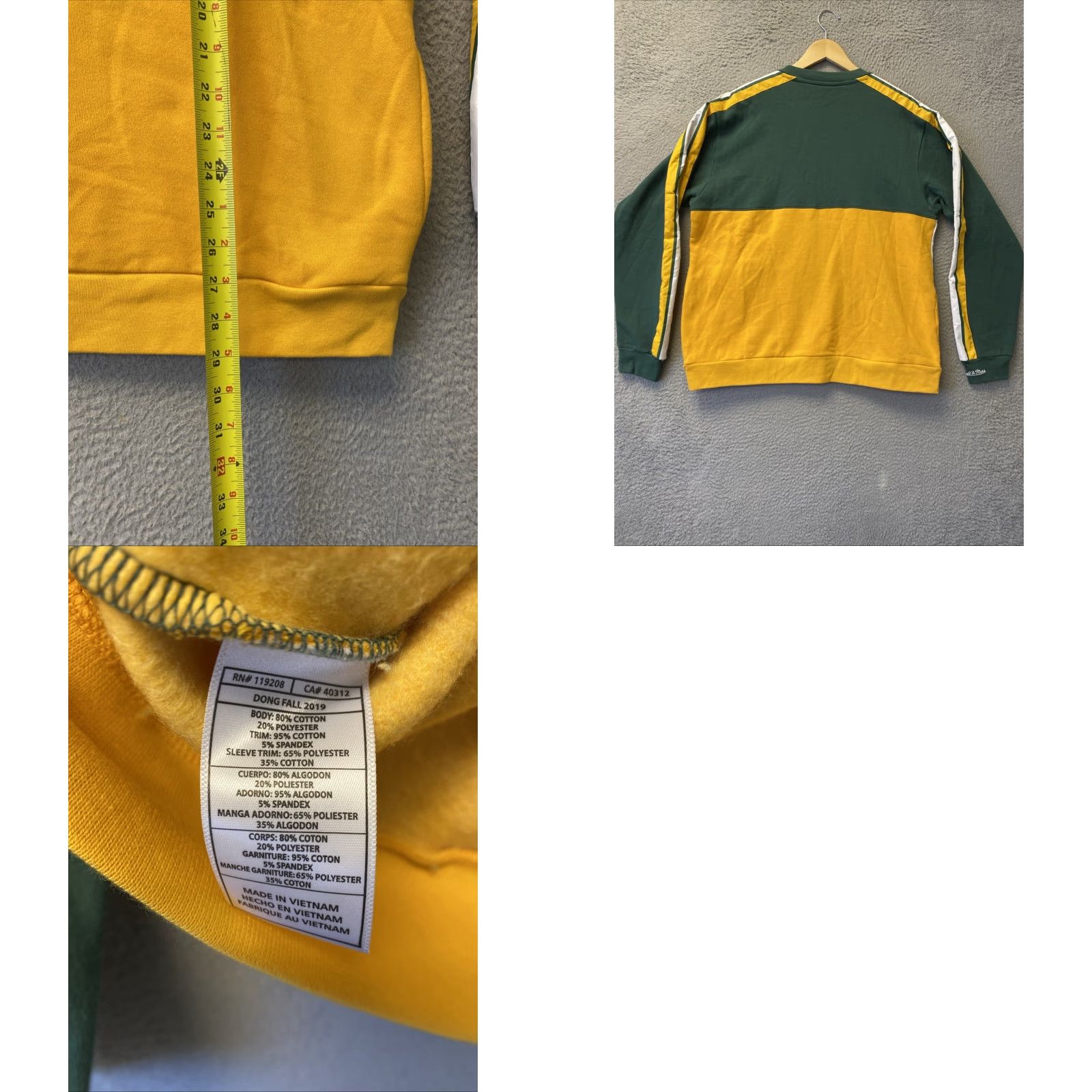 Mitchell & Ness VINTAGE Mitchell & Ness Green Bay Packers Sweatshirt NFL Football Adults XL Green Pullover Men Size US XL / EU 56 / 4 - 8 Thumbnail