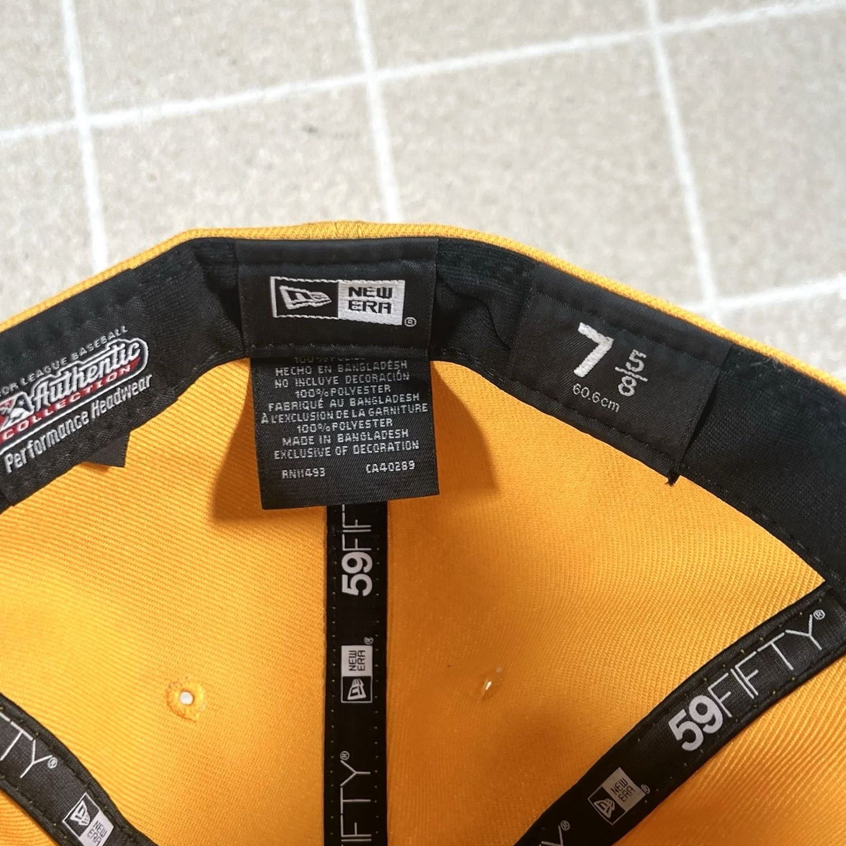 New Era New Era Diamantes de Arkansas 59FIFTY Two Tone Snapback Cap Hat Size 7 5/8 Men Yellow Cap Mens Size ONE SIZE - 6 Thumbnail