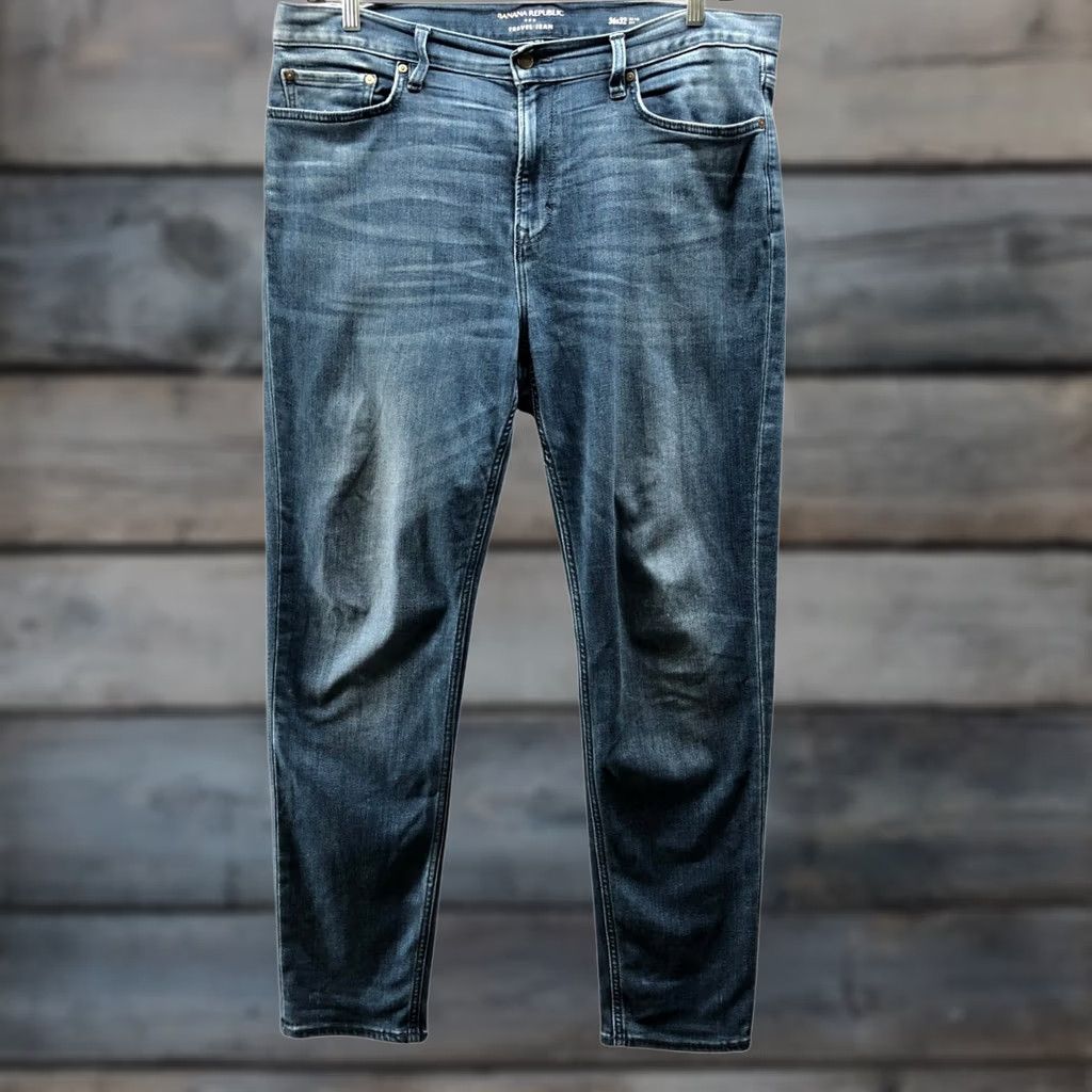 Banana Republic Banana Republic Travel Jeans Slim Mens 36x32 Blue Stretch Medium Wash - Pre-Owned - Fast Shipping Size US 36 / EU 52 - 1 Thumbnail