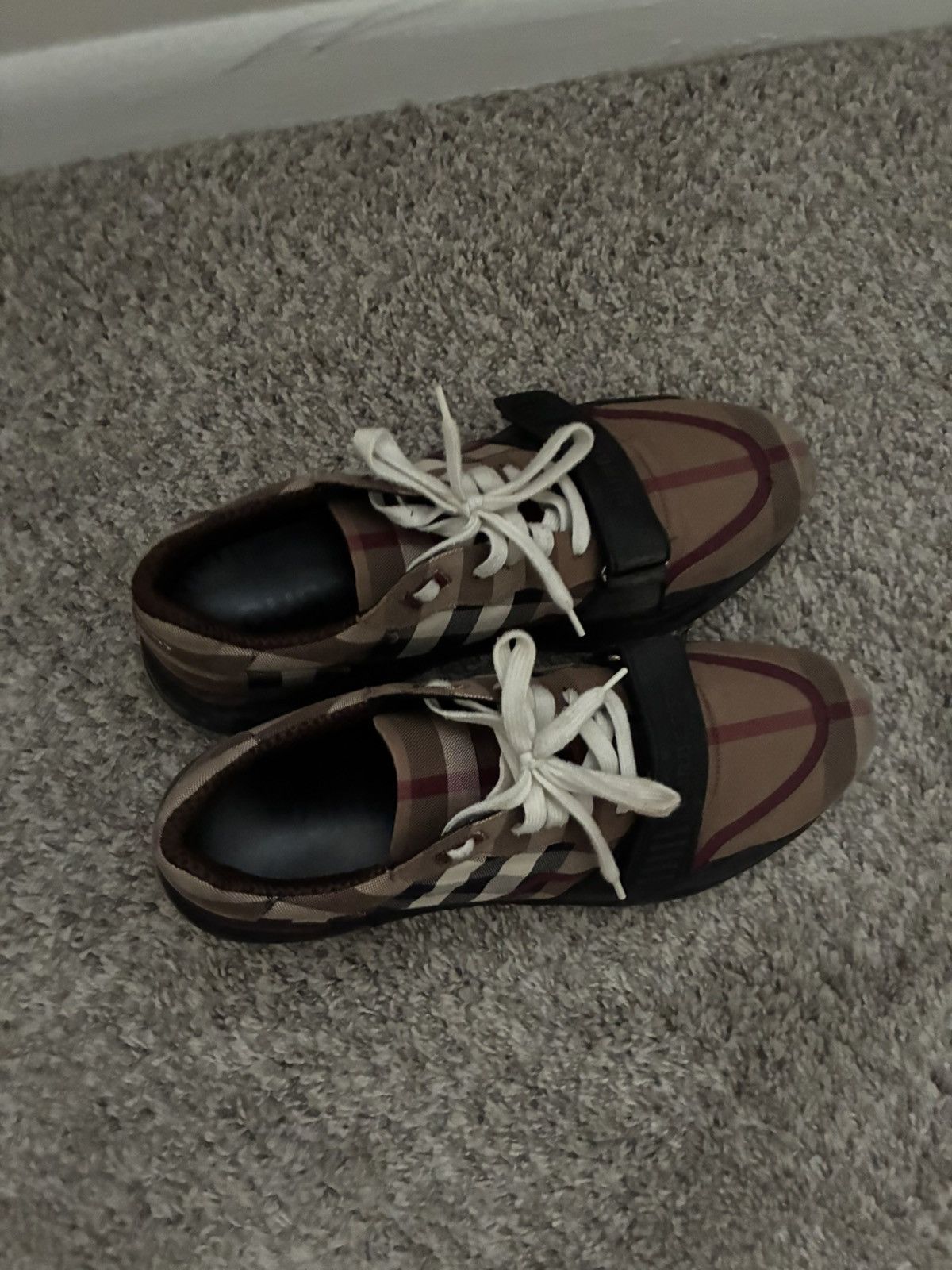 Burberry Burberry Check and Leather Sneaker Size US 13 / EU 46 - 3 Thumbnail