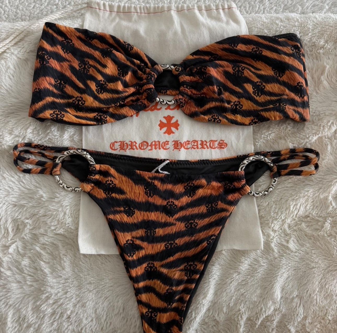 Chrome Hearts Chrome Hearts x Dipped in Blue tiger stripe bandeau set Size ONE SIZE - 1 Thumbnail