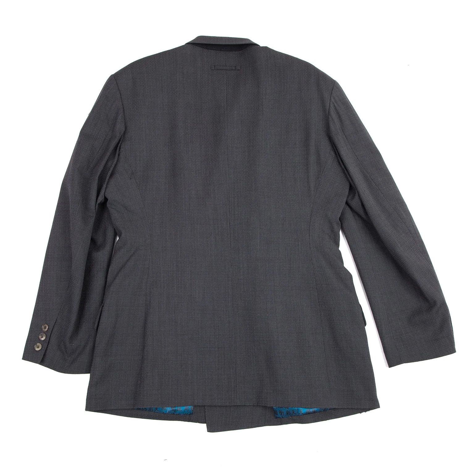 Jean Paul Gaultier Charcoal Double-Breasted Jacket with Kanji Print Size US M / EU 48-50 / 2 - 14 Thumbnail