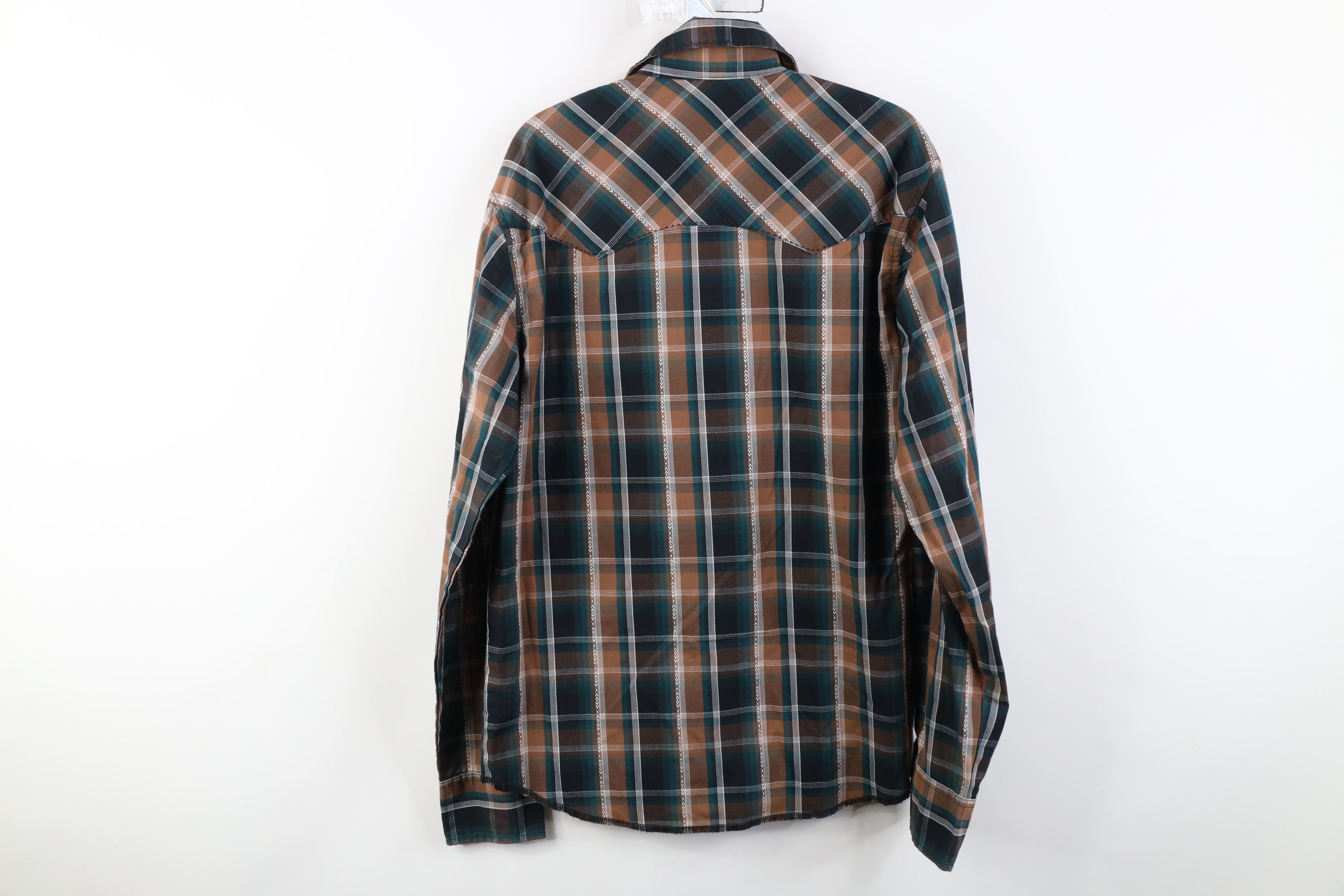 Wrangler Vintage 90s Wrangler Western Cowboy Button Shirt Plaid Size US M / EU 48-50 / 2 - 11 Thumbnail