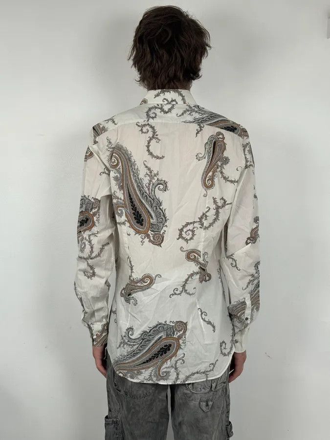 Prada 2000s Prada White Paisley Pattern Light Shirt Size US M / EU 48-50 / 2 - 3 Thumbnail