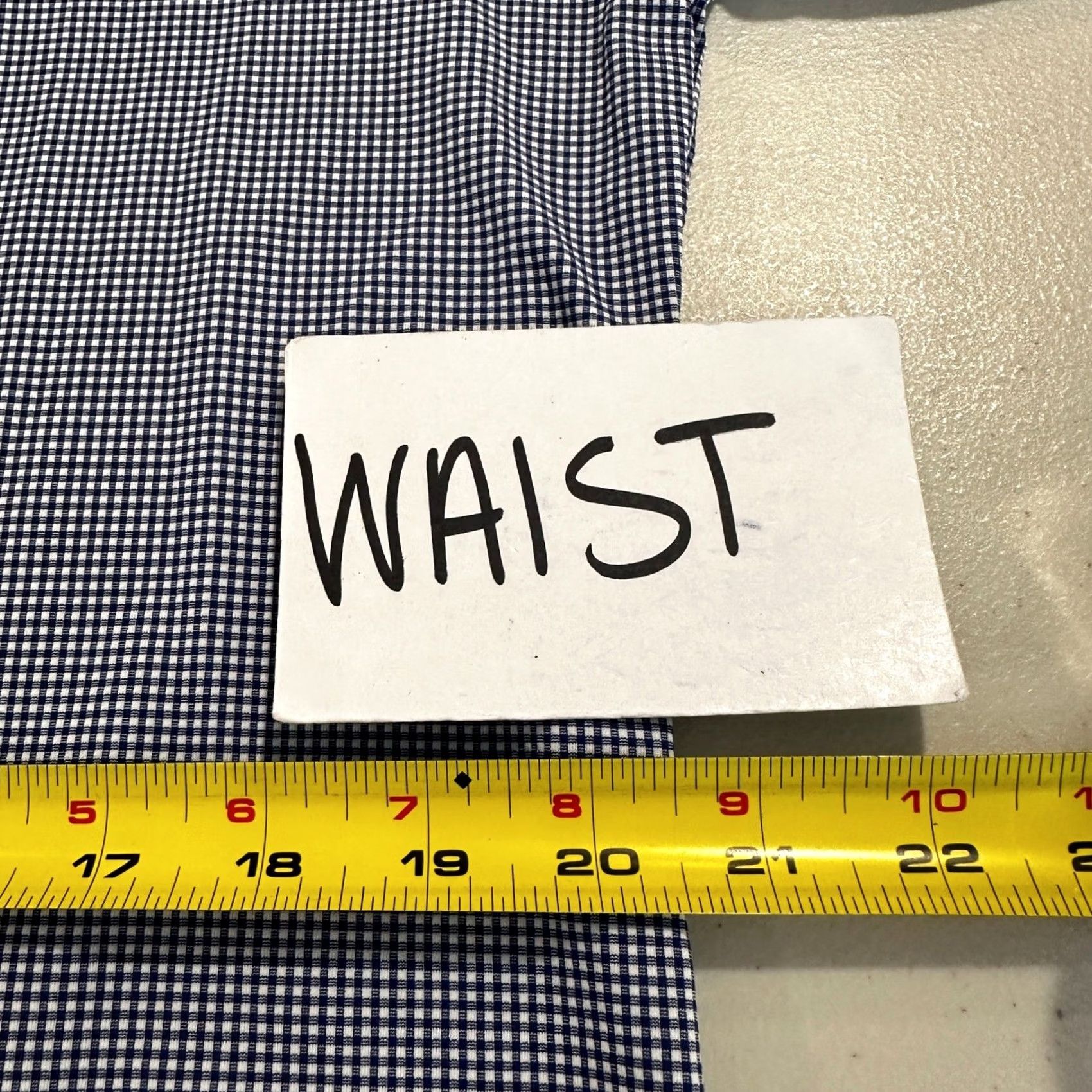 Mizzen+Main Mizzen+Main Spinnaker Shirt Gingham Trim Fit Navy White Button-Up Long Sleeve Mens XL Size US XL / EU 56 / 4 - 7 Thumbnail