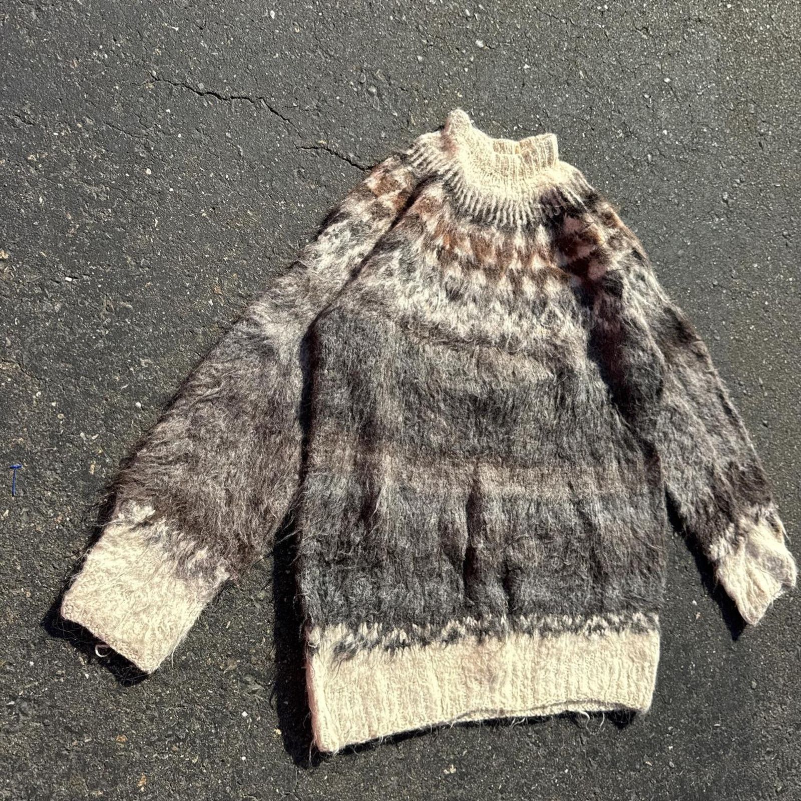 Handmade Vintage Alpaca Wool “John” Sweater – Size Medium Size M / US 6-8 / IT 42-44 - 2 Thumbnail
