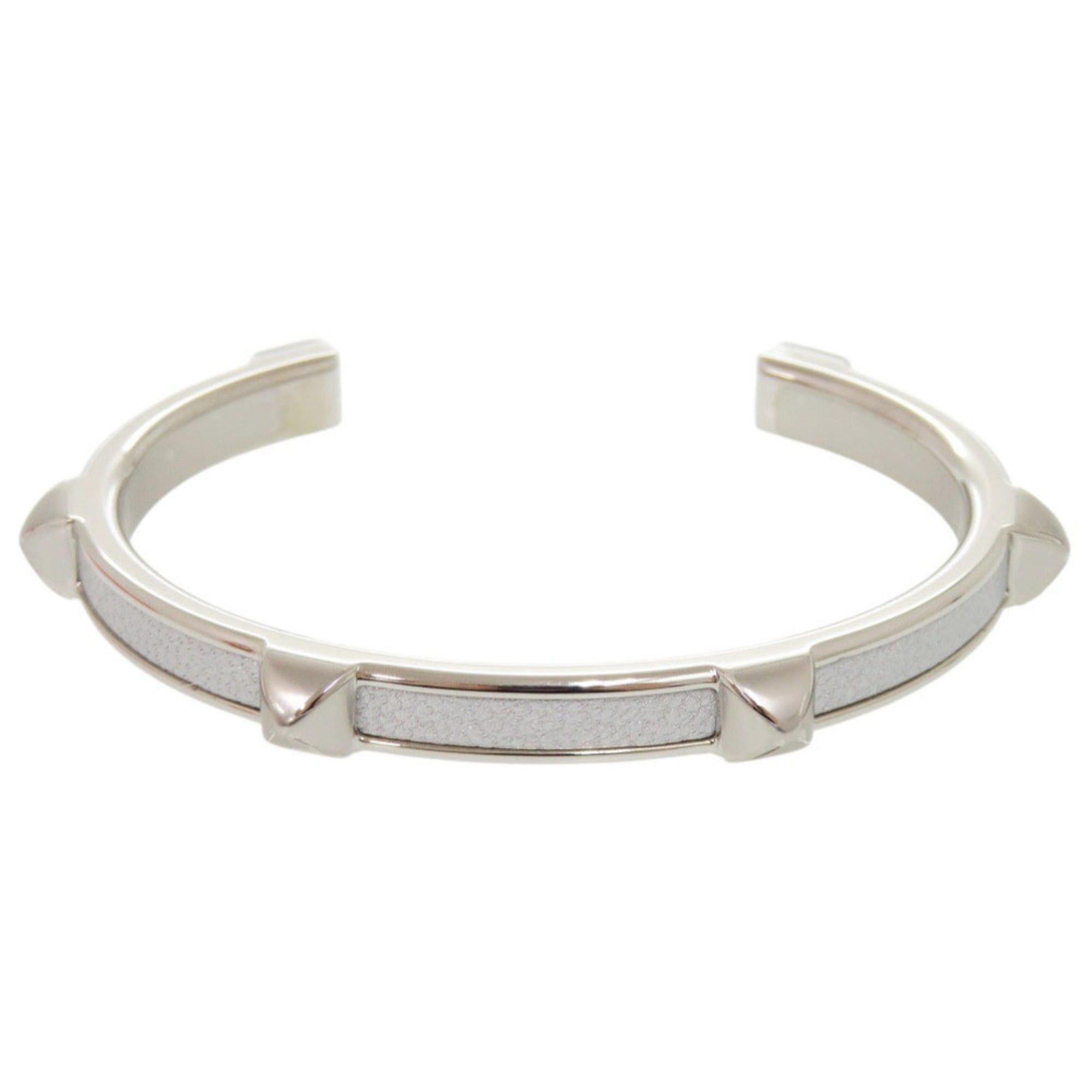 Hermes Unused Hermes Athena H500373 Metal Chevre Sham Kila Argent Silver Hardware Bracelet Bangle 0475HERMES Size ONE SIZE - 1 Thumbnail