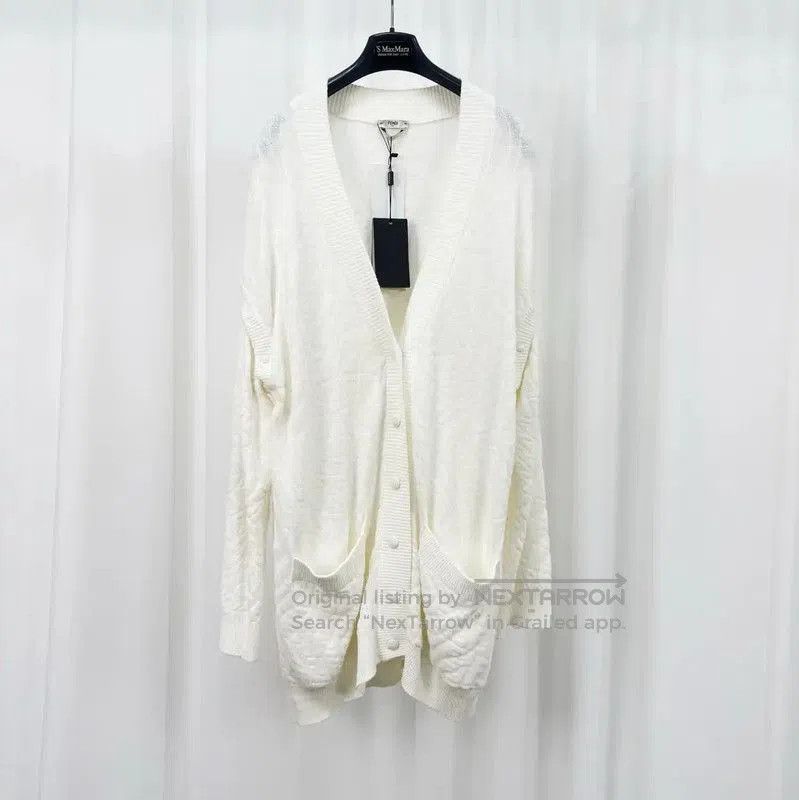 Fendi Fendi Men's White Cotton Blend Cardigan . Size US S / EU 44-46 / 1 - 1 Thumbnail