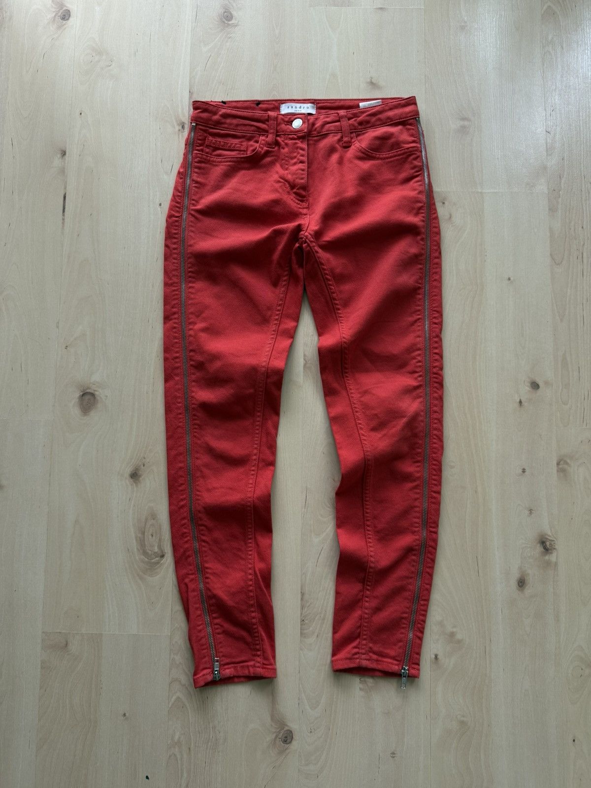 Sandro Sandro Paris full zip skinny jeans avant garde opium Size 26" / US 2 / IT 38 - 2 Thumbnail