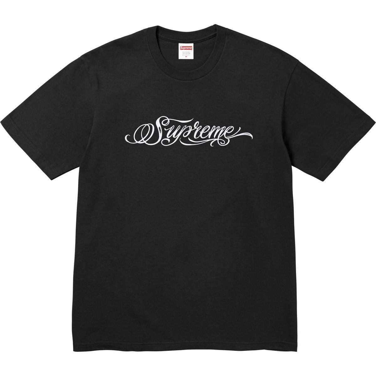 SUPREME MULTI LOGOS TEE- BLACK SIZE X- LARGE online FW21 WEEK 1 (100% AUTHENTIC) NEW