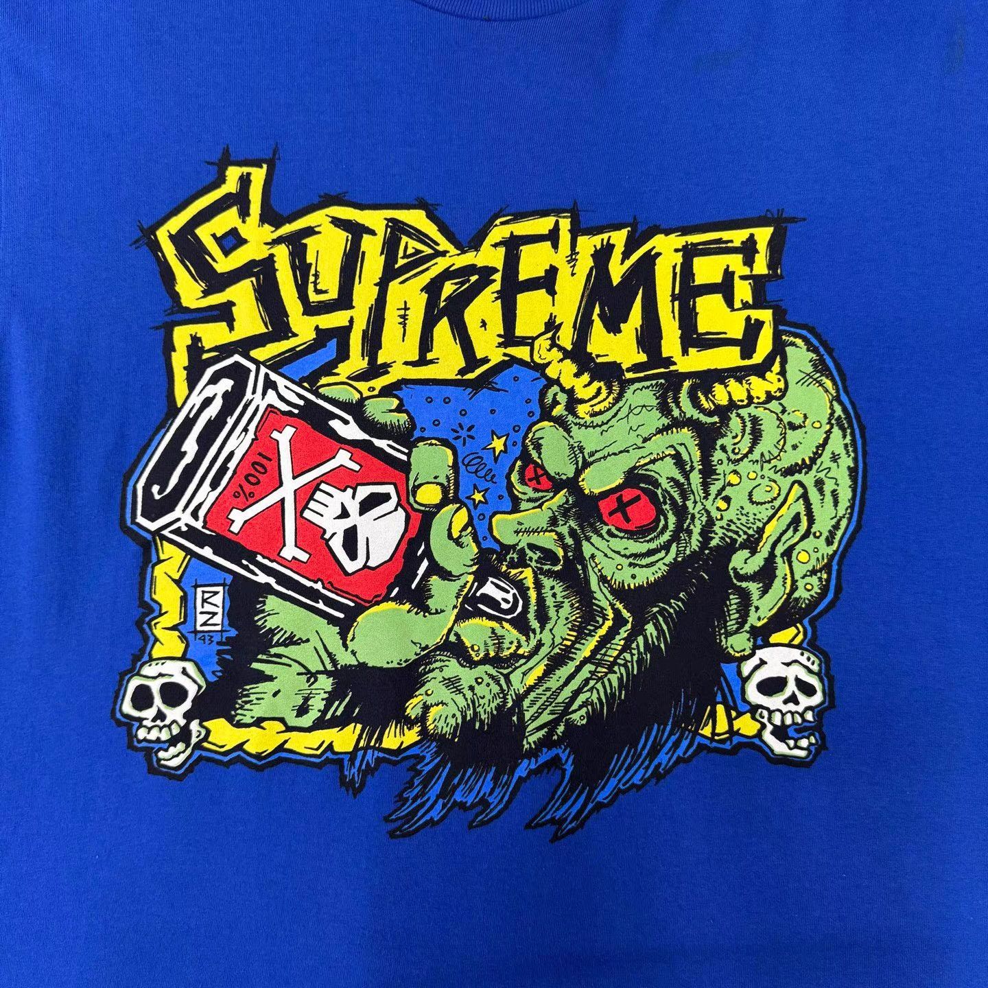 Supreme Supreme Blue Skull & Demon Print Short Sleeve Tee Q10 Size US L / EU 52-54 / 3 - 2 Thumbnail