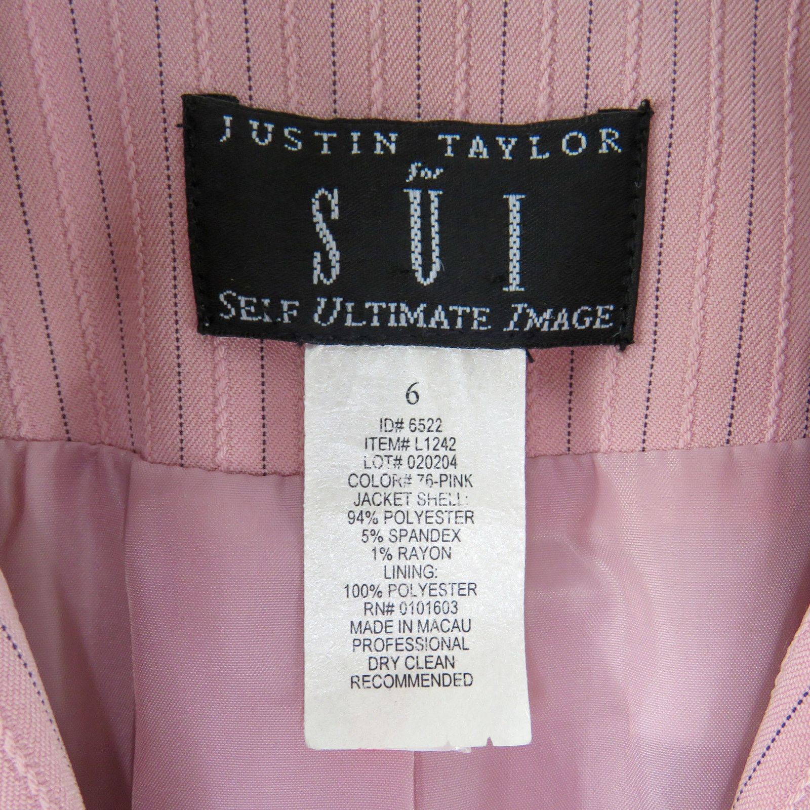 Vintage Justin Taylor Vintage Pink Stripe Blazer Jacket Size 6 Size M / US 6-8 / IT 42-44 - 4 Thumbnail