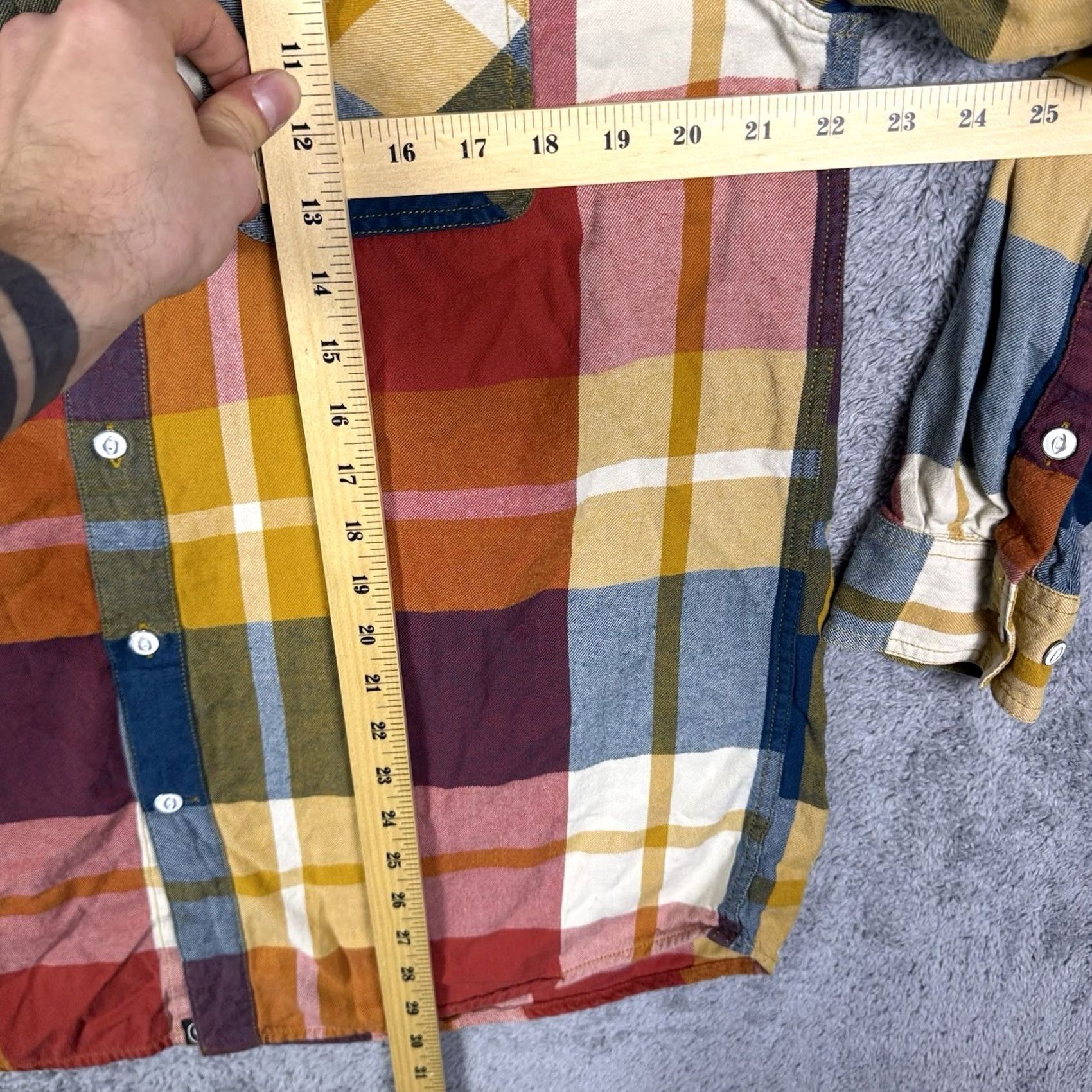 Gramicci Gramicci Flannel Shirt Mens L General Purpose Organic Cotton Madras Plaid - Long Sleeve - Button-Up - Size L Size US L / EU 52-54 / 3 - 6 Thumbnail