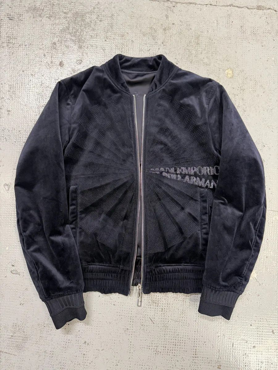 Emporio Armani SS2018 Emporio Armani Navy Lights Reversible Bomber Jacket Size US M / EU 48-50 / 2 - 14 Thumbnail