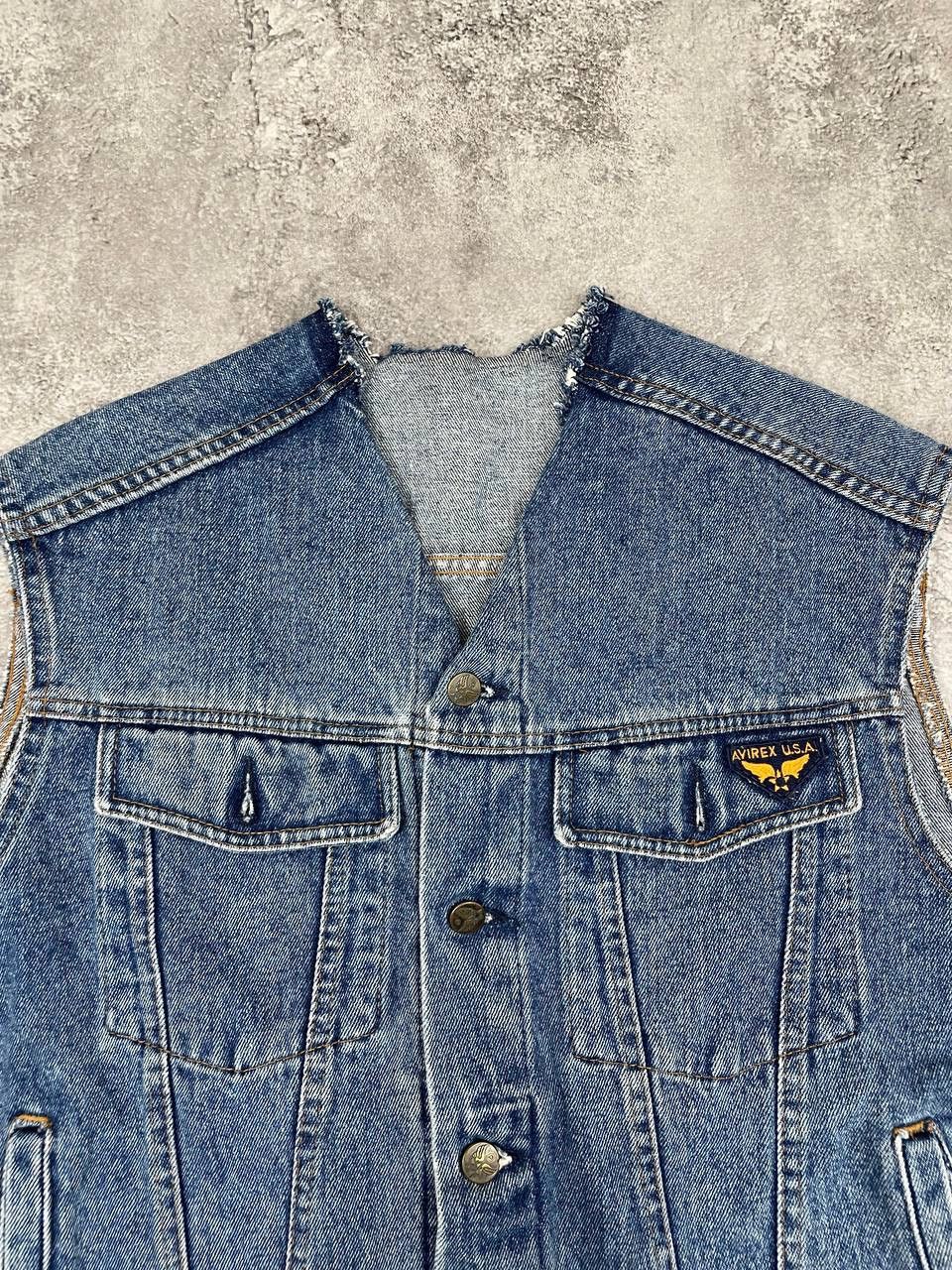 Avirex Avirex Usa Men’s Vintage Denim Vest Blue Sleeveless Size M Size US M / EU 48-50 / 2 - 2 Thumbnail