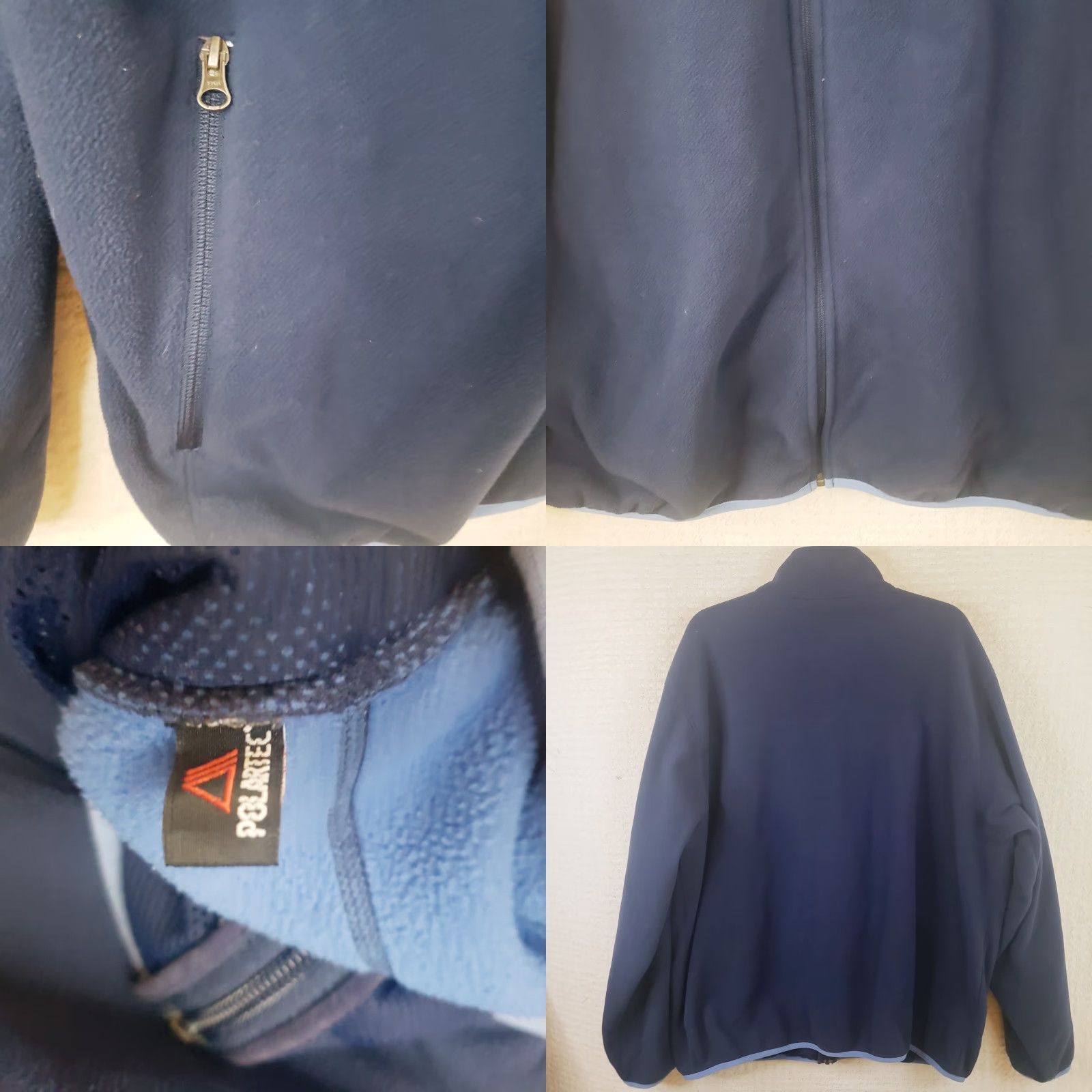 Vintage L.L. Bean Jacket Mens 2XL Blue Fleece Full Zip Polartec Mid-Length Windbreaker Pockets Size US XXL / EU 58 / 5 - 8 Thumbnail