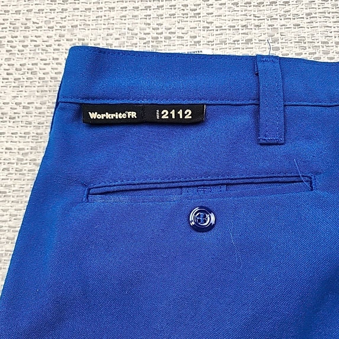 Vintage Workrite FR Pants 44x33 Blue Flame Resistant Nomex 2112 Cat 1 Arc 6.6 Mens Pants Blue Nomex 44 33 Arc Rated Workrite FR Size US 44 / EU 60 - 4 Thumbnail