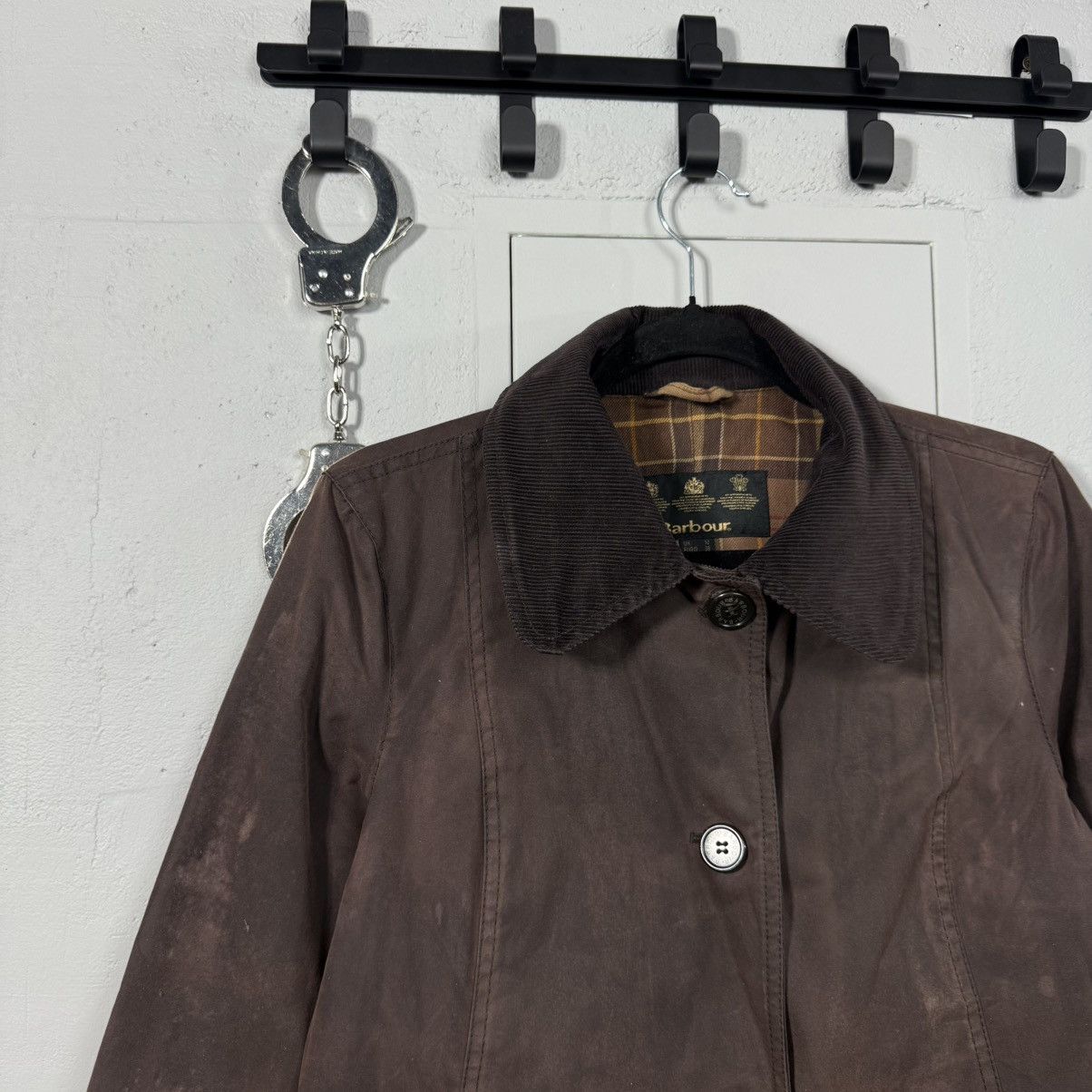 Barbour Vintage Barbour Waxed Trench Coat Jacket Size XS / US 0-2 / IT 36-38 - 3 Thumbnail