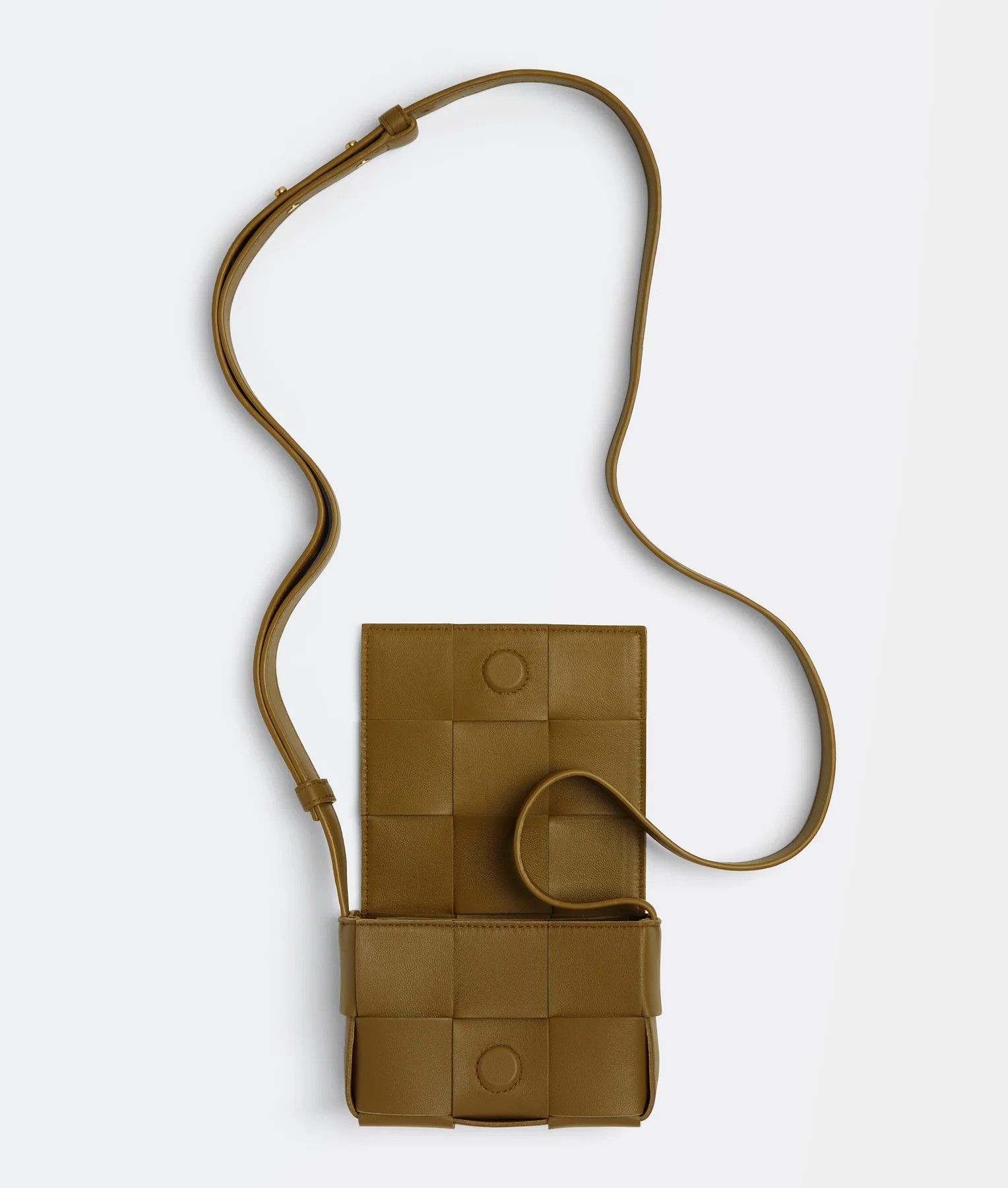 Bottega Veneta o1loc1c0824 Size: OS / Leather Mini Cross-Body Bag in Brown Size ONE SIZE - 3 Thumbnail