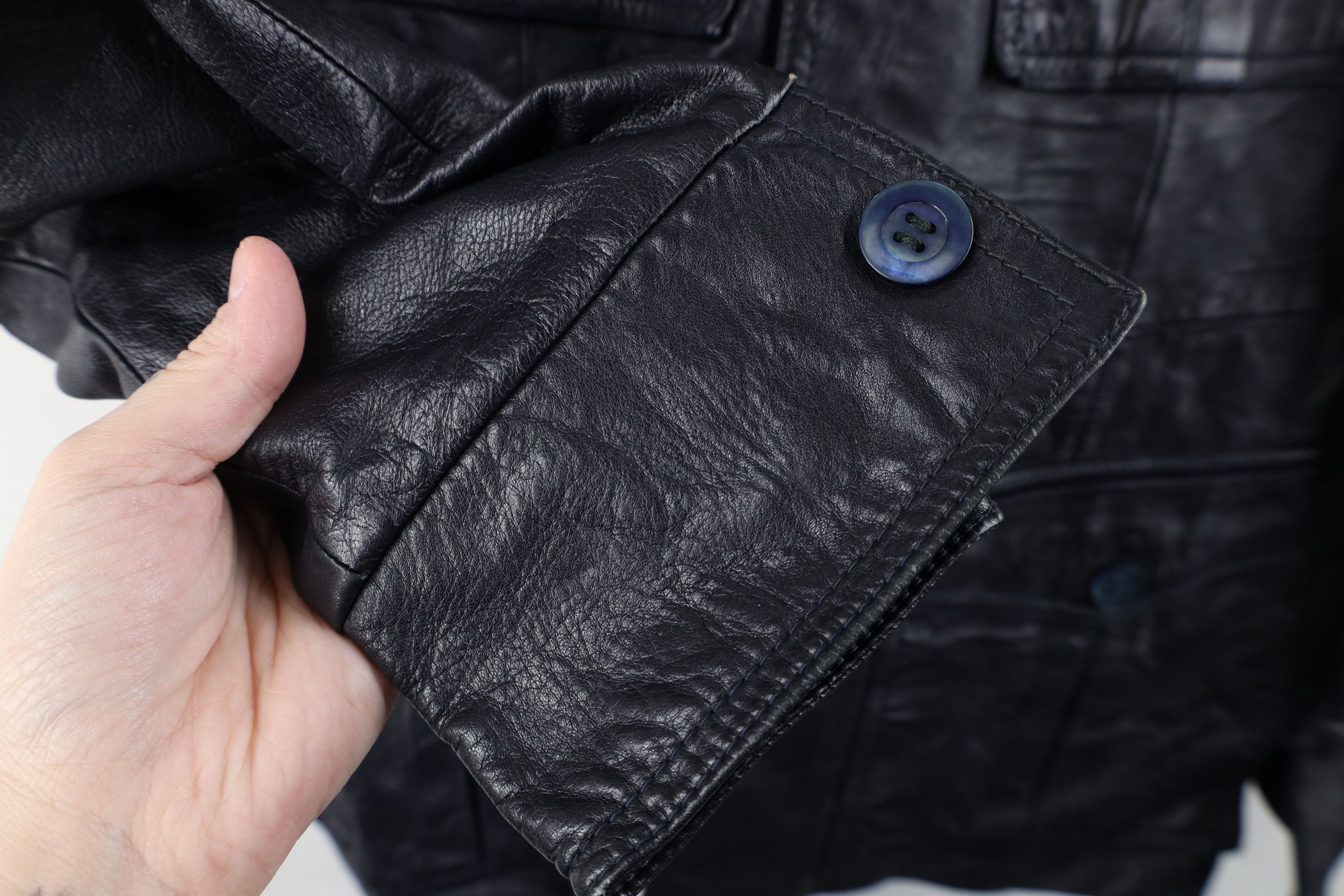 Vintage Vintage 70s Streetwear Bush Leather Shirt Jacket Shacket Size US XL / EU 56 / 4 - 6 Thumbnail