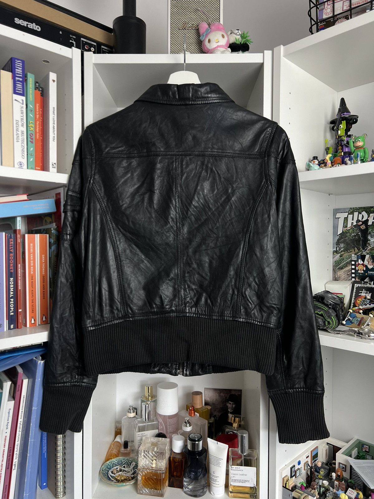 Other Vintage Y2K cropped avantgarde leather jacket S grunge 90s Size S / US 4 / IT 40 - 2 Thumbnail