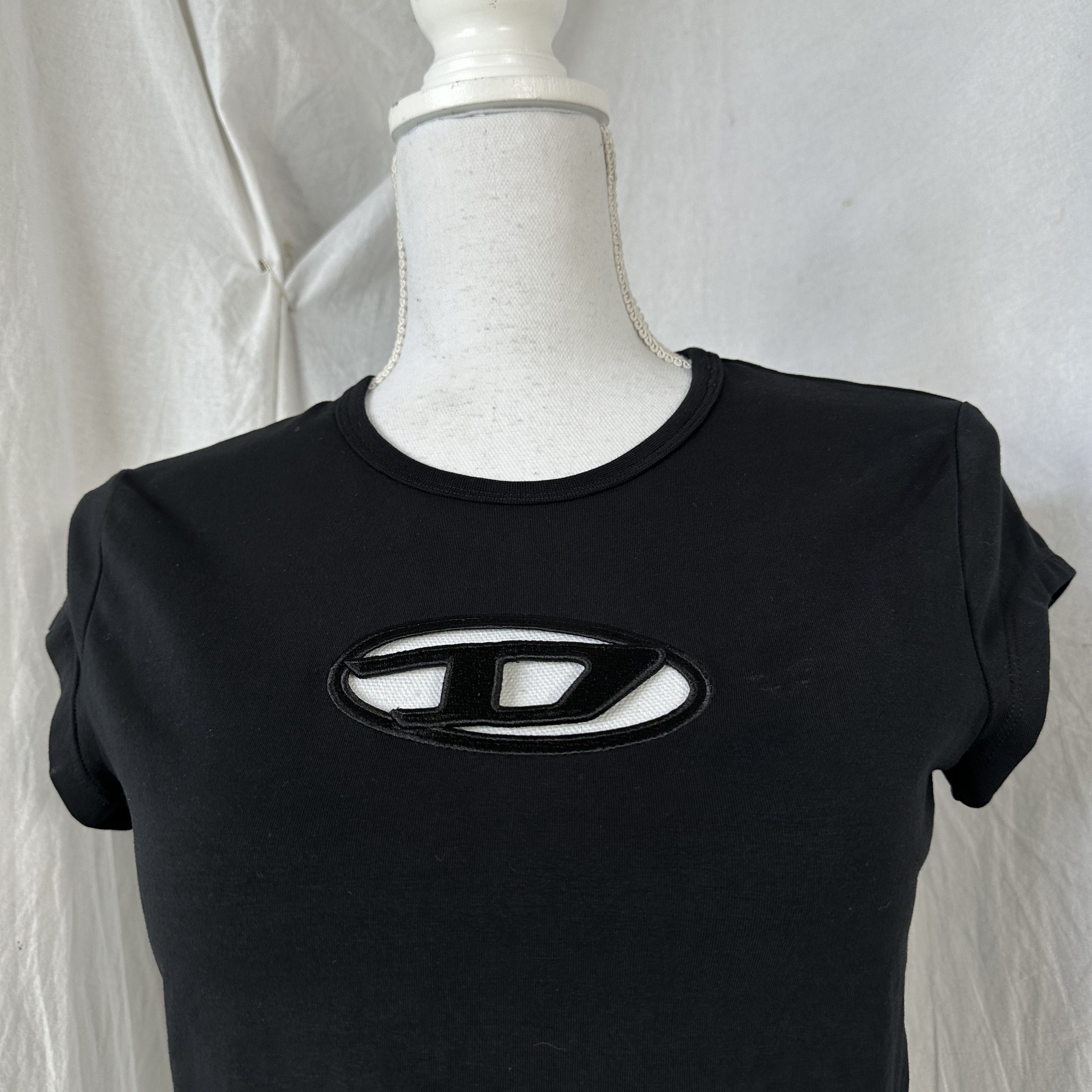 Diesel × Vintage Vintage Y2K Diesel Cut Out Logo T-shirt Size S / US 4 / IT 40 - 3 Thumbnail