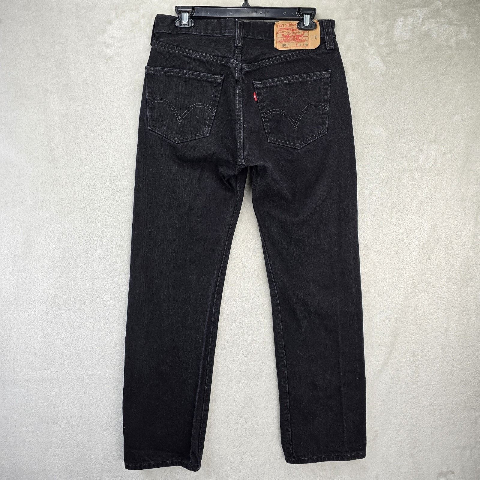 Levi's Levis 501 Jeans 31x30 (Fits 30x29) Black Straight Leg Y2K Size US 30 / EU 46 - 7 Thumbnail