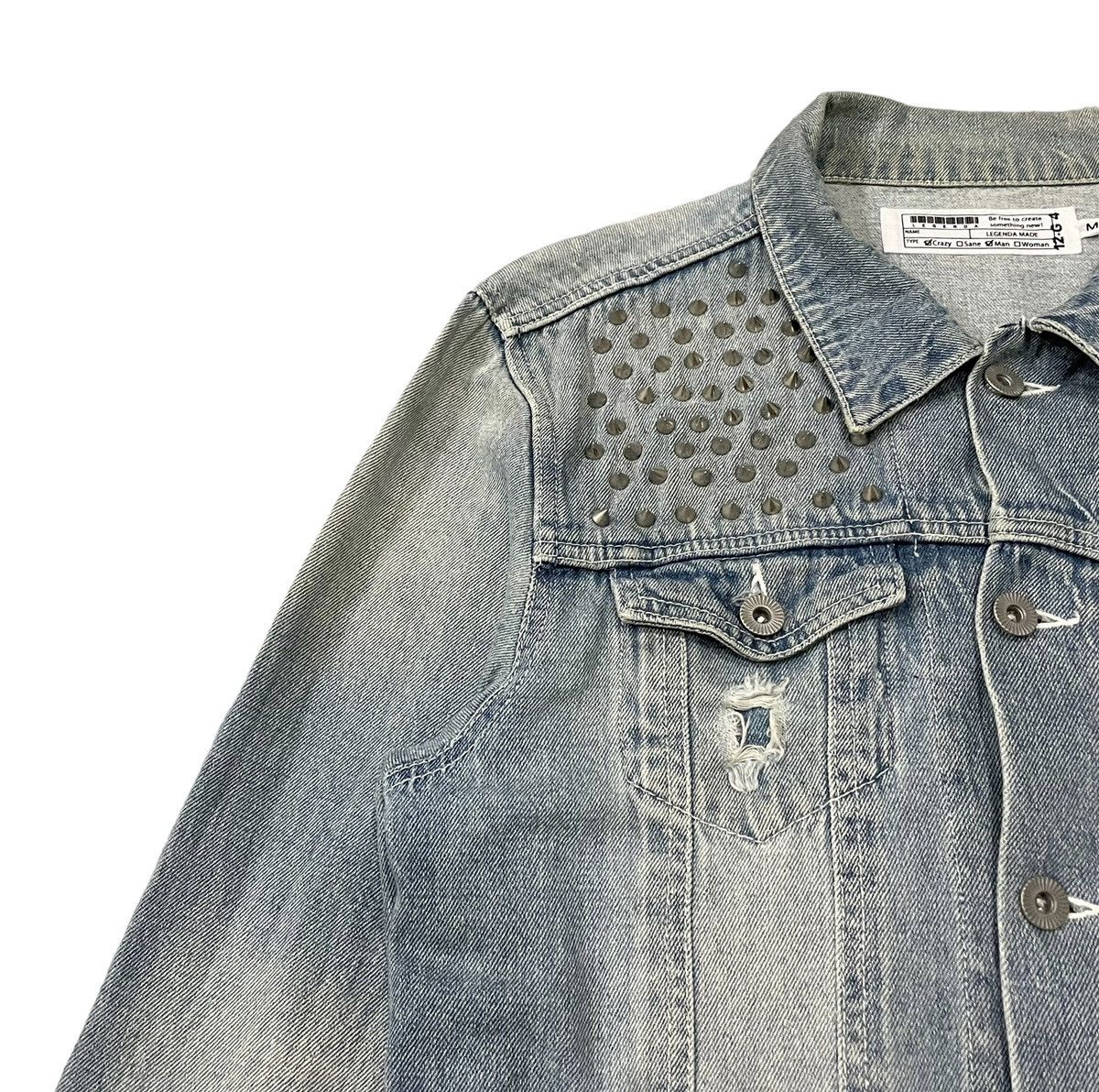 Le Grande Bleu (L.G.B.) Vintage Legenda Made Punk Distressed Denim Jacket Size US M / EU 48-50 / 2 - 5 Thumbnail