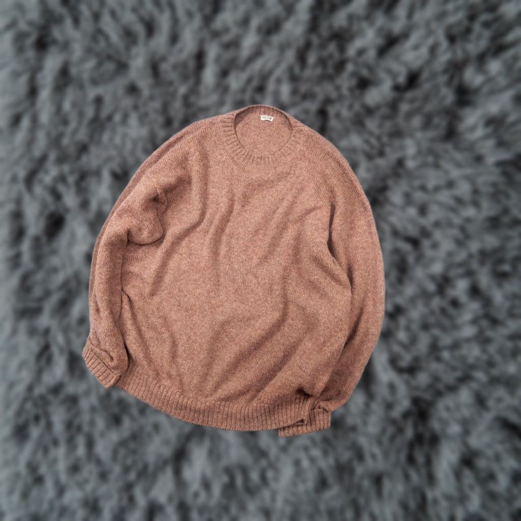 Valstar Valstar Milano Vintage Crew Alpaca Brown Knit Sweater, Check, 90s, Winter, Casual, Pullover, Long Sleeve, Size L, Men, Brown, Dry Clean Only Size US L / EU 52-54 / 3 - 1 Thumbnail