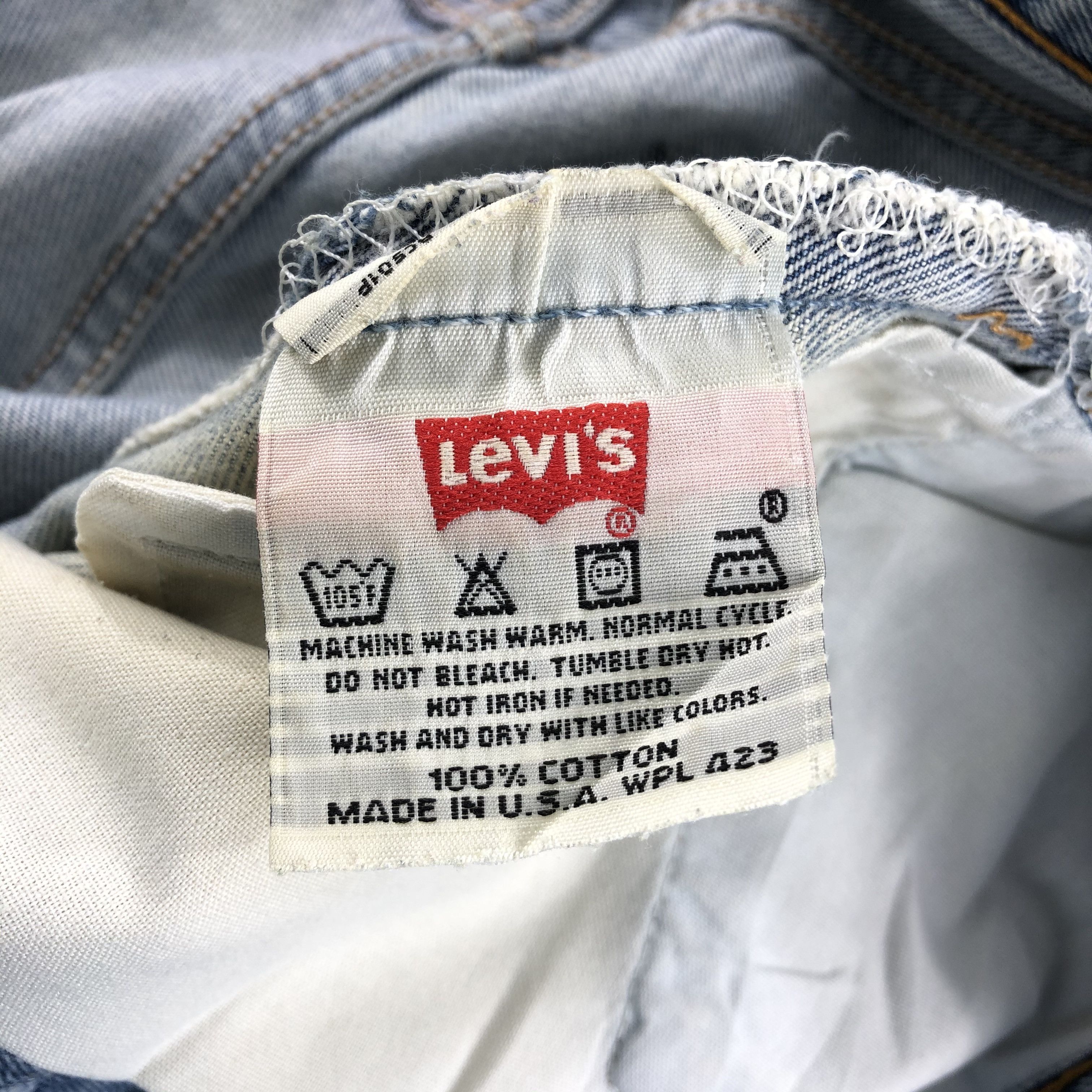 Levi's Vintage 90s Levis 501 Jeans Rusty Wash Denim KJ336 Size US 32 / EU 48 - 10 Thumbnail