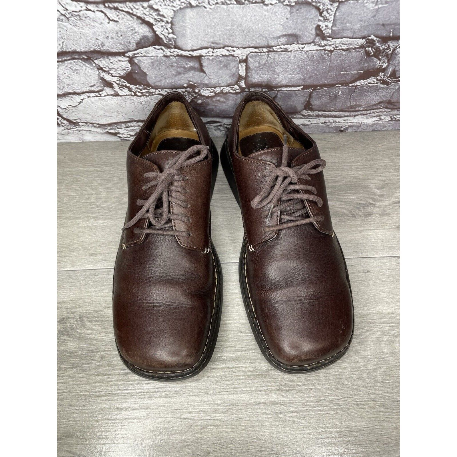 Born Born Handcrafted Brown Leather Oxfords Lace Up Casual Shoes Size US 12 / EU 45 - 10 Thumbnail