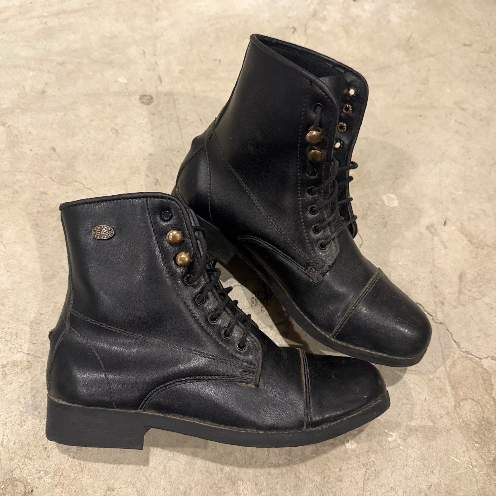 Vintage Equistar Boots Womens 5C Black Paddock Jodhpur Equestrian Horse Riding Size US 5 / IT 35 - 2 Thumbnail