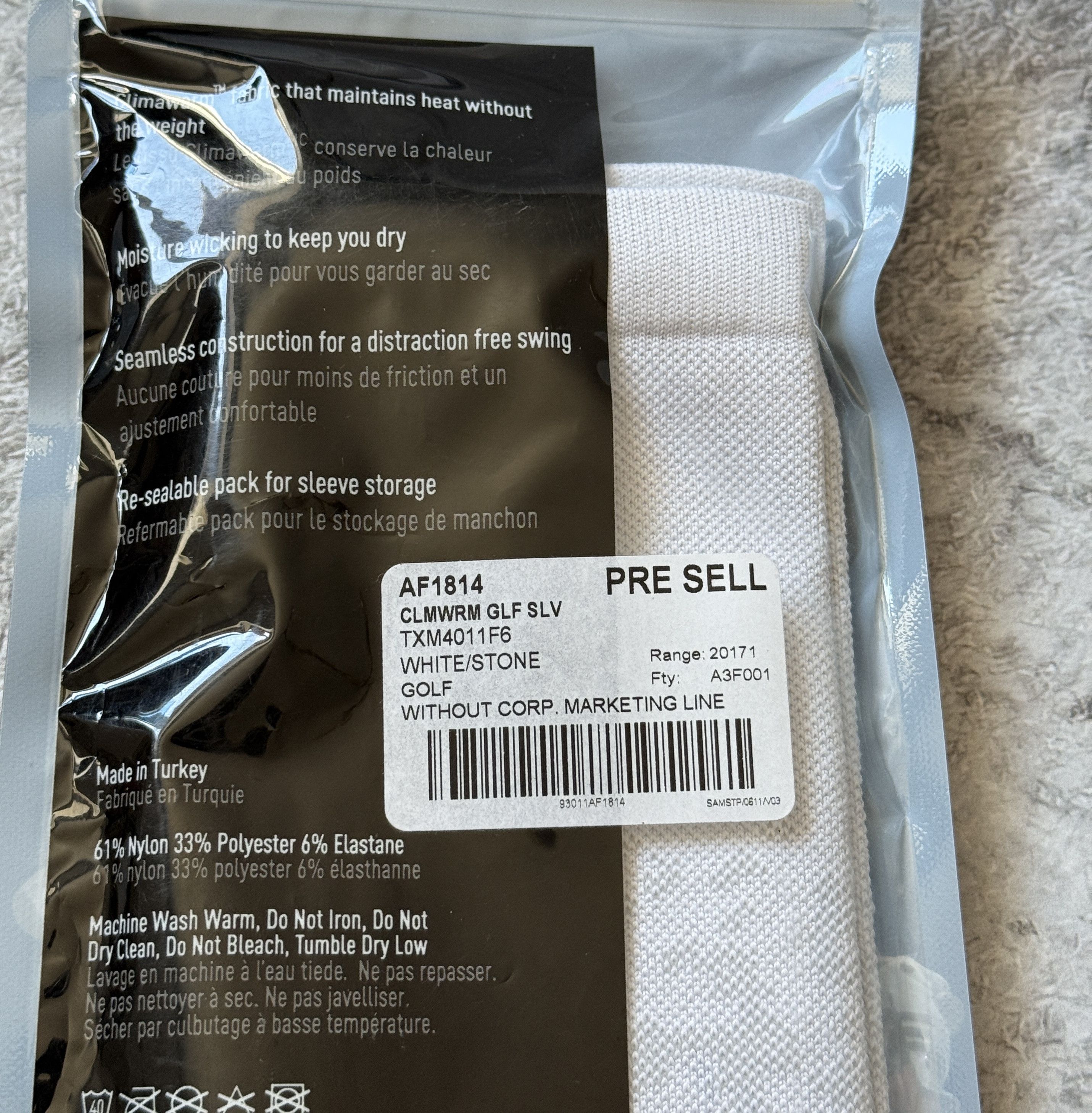 Adidas ADIDAS CLIMAWARM SEAMLESS GOLF SLEEVE AF1814 SIZE S\M Size 32 - 5 Thumbnail