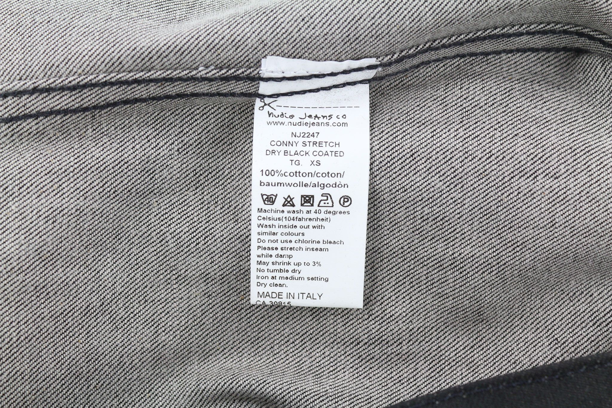 Nudie Jeans CONNY STRETCH DRY BLACK COATED XS Black Jacket 80408 Size US XS / EU 42 / 0 - 8 Thumbnail