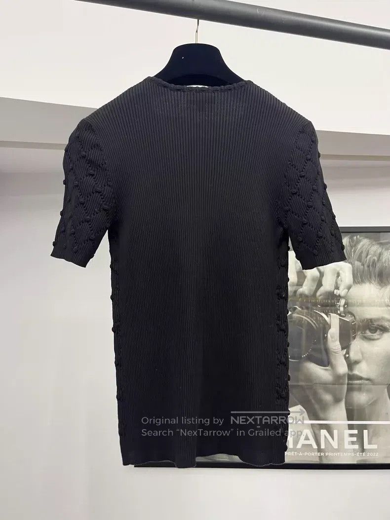 Chanel Black popular knitted short sleeves