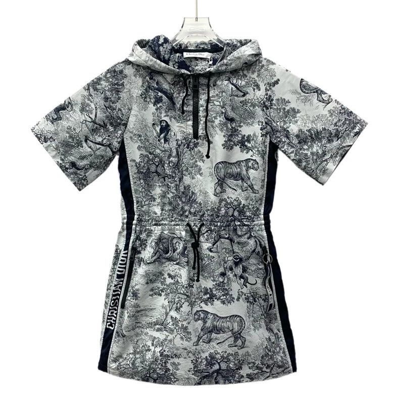 Dior christian dior hooded short-sleeve dress-dmc Size 22" - 1 Thumbnail