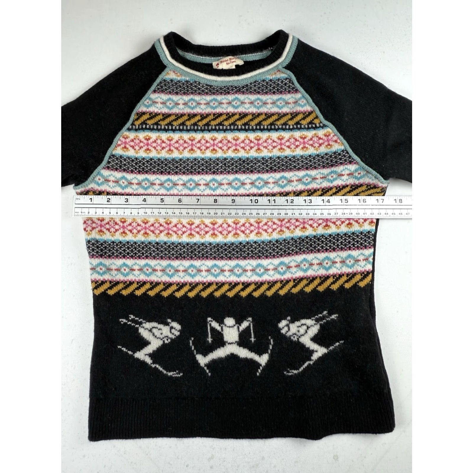Brooks Brothers Brooks Brothers Red Fleece Womens S Merino Wool Fair Isle Ski Sweater Crew Neck Pullover Multicolor Wool Crew Neck S Women Ski Pullover Size S / US 4 / IT 40 - 4 Thumbnail