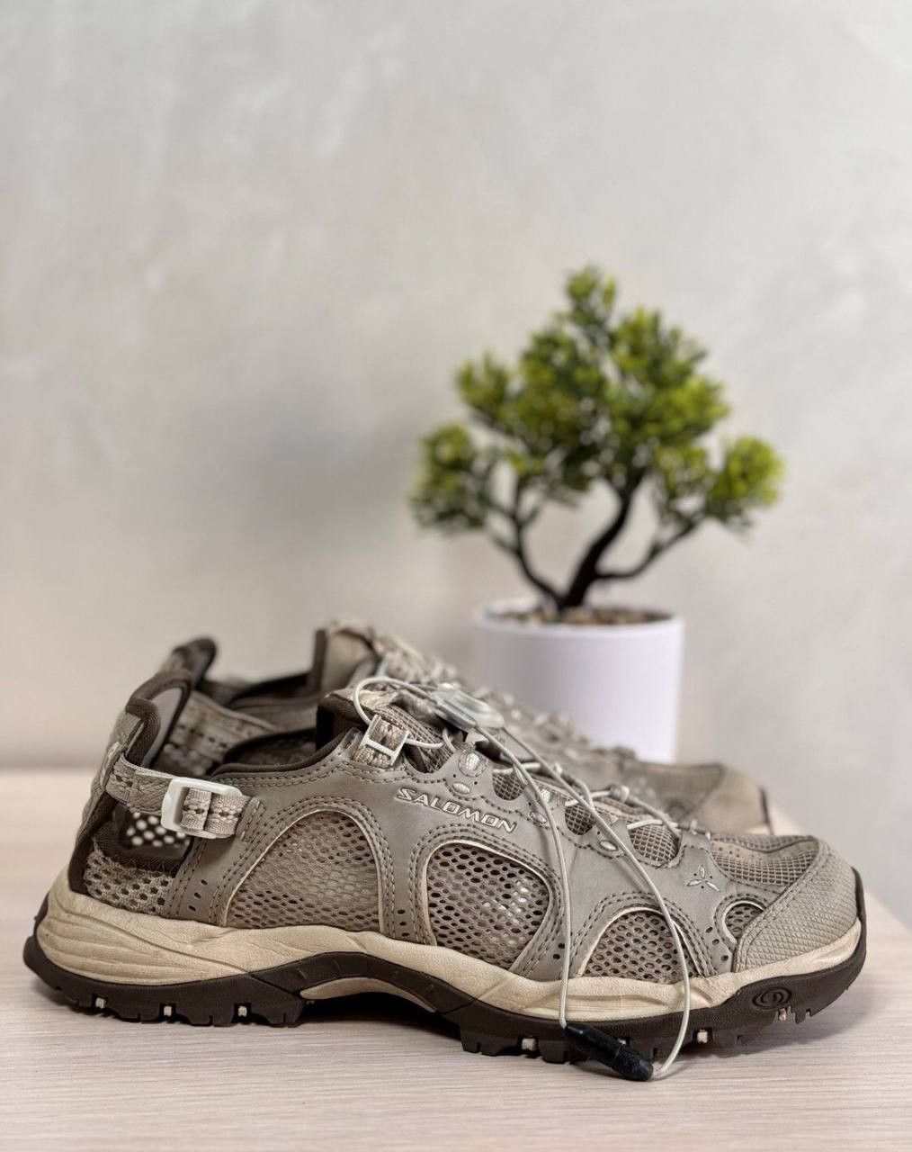 Avant Garde x Salomon Techamphibian 2 Hiking Shoes Outdoor Sandals Shoes in Beige, Women's (Size 9)