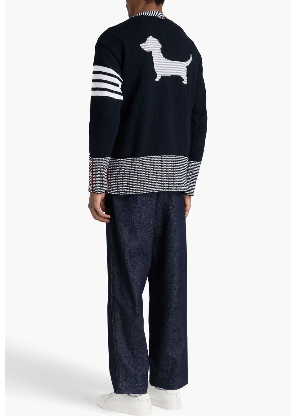 Thom Browne Thom Browne Men’s Hector Intarsia Cotton Cardigan Size US M / EU 48-50 / 2 - 3 Thumbnail