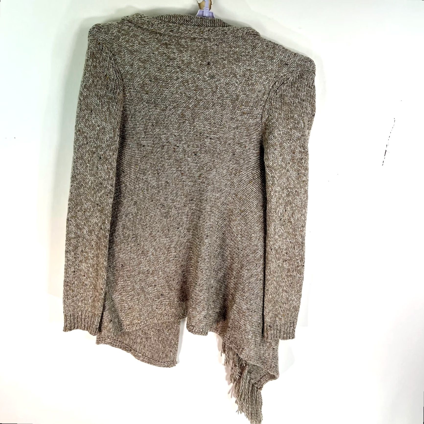 Vintage Lovestitch Cardigan Sweater Cowl Neck Wool Blend Knit Relaxed Oversized Women Size M Tan Brown Size M / US 6-8 / IT 42-44 - 7 Thumbnail