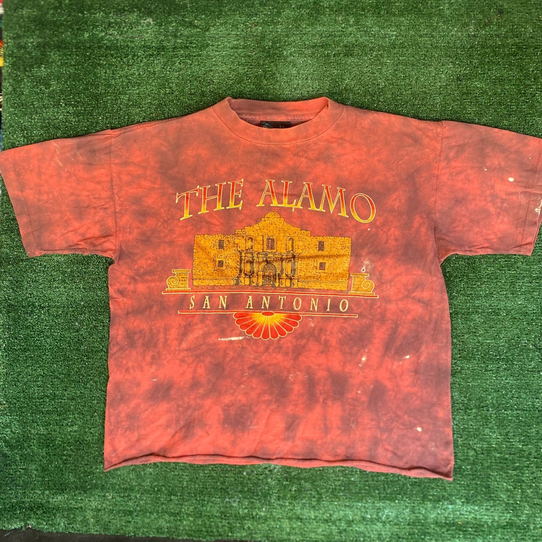 Vintage Vintage 90s Alamo Texas T-Shirt Western Tie Dye Grunge Tee Size US M / EU 48-50 / 2 - 1 Thumbnail