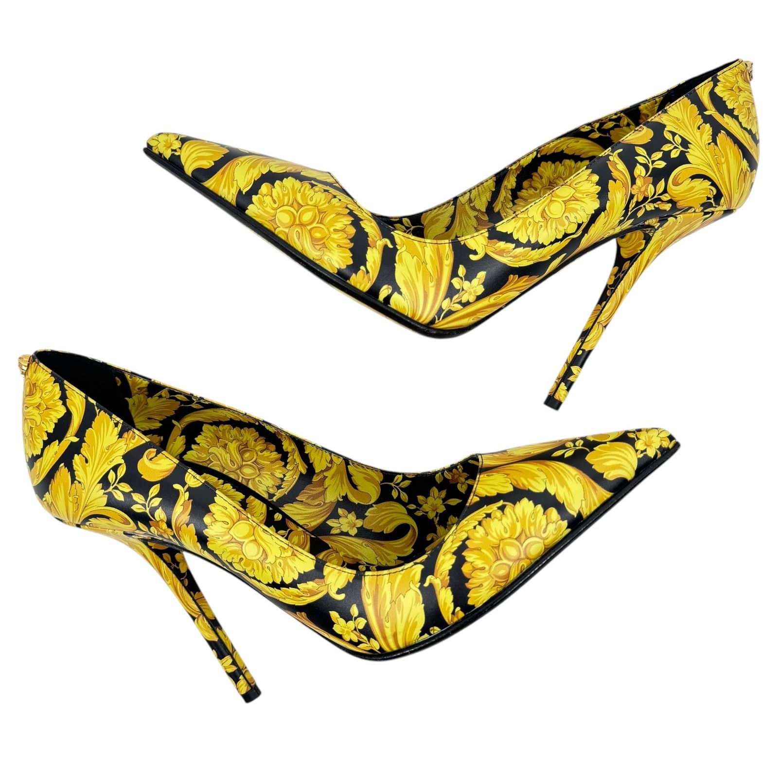 Versace Versace Borocco Medusa Leather Heels Pointed Toe Printed Size US 9.5 / IT 39.5 - 8 Thumbnail