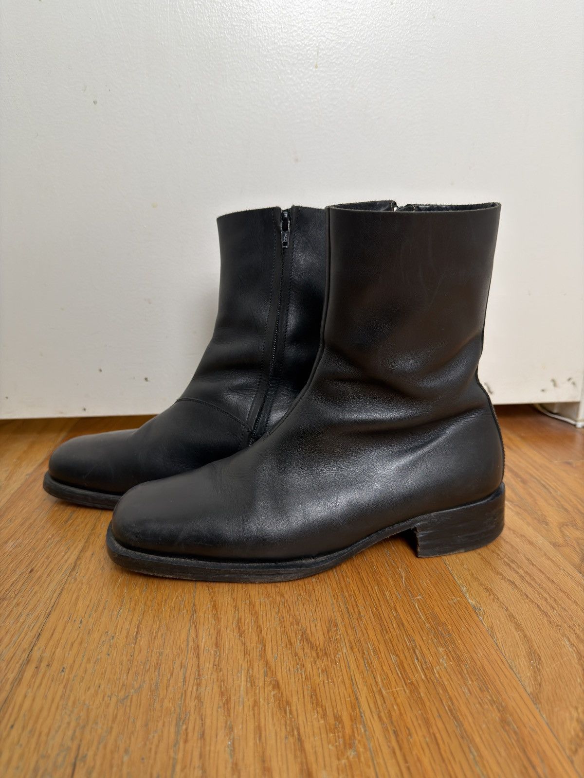 Maison Margiela Artisanal Square-Toe Boots c. 2002 Size US 7 / EU 40 - 3 Thumbnail