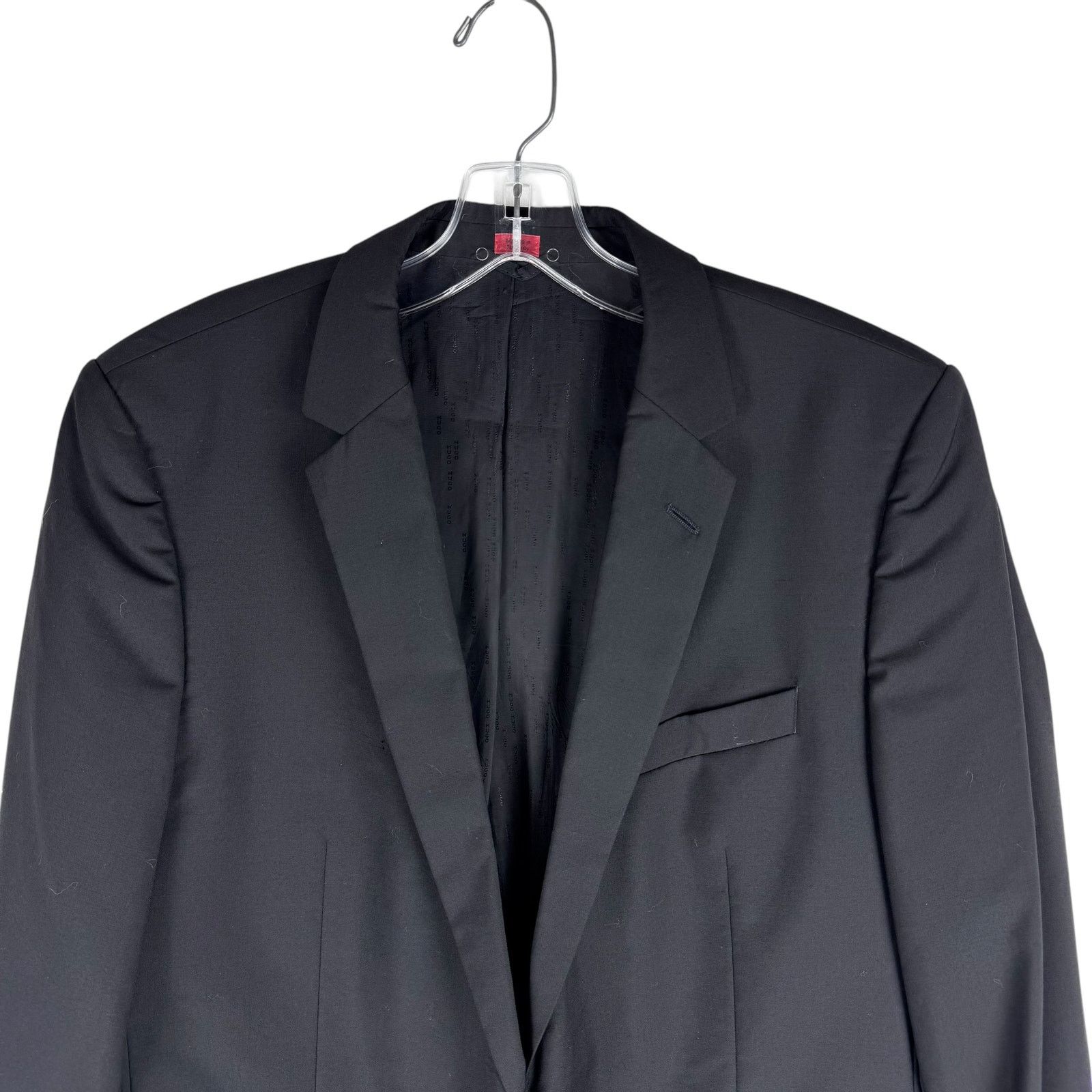 Hugo Boss Hugo Boss Super 120s Wool Blazer Black Logo Lined Size 42L Size 42L - 2 Thumbnail