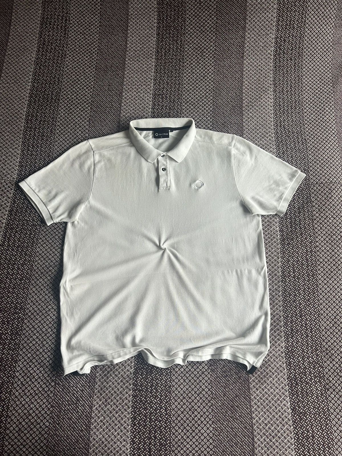 MA.STRUM × Vintage MA.STRUM White Polo Shirt Luxury Streetwear Style Size XXL Size US XXL / EU 58 / 5 - 1 Thumbnail