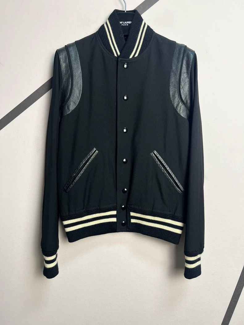 Saint Laurent Paris Saint Laurent Paris Saint Laurent Black Wool Baseball Jack Size M / US 6-8 / IT 42-44 - 1 Thumbnail