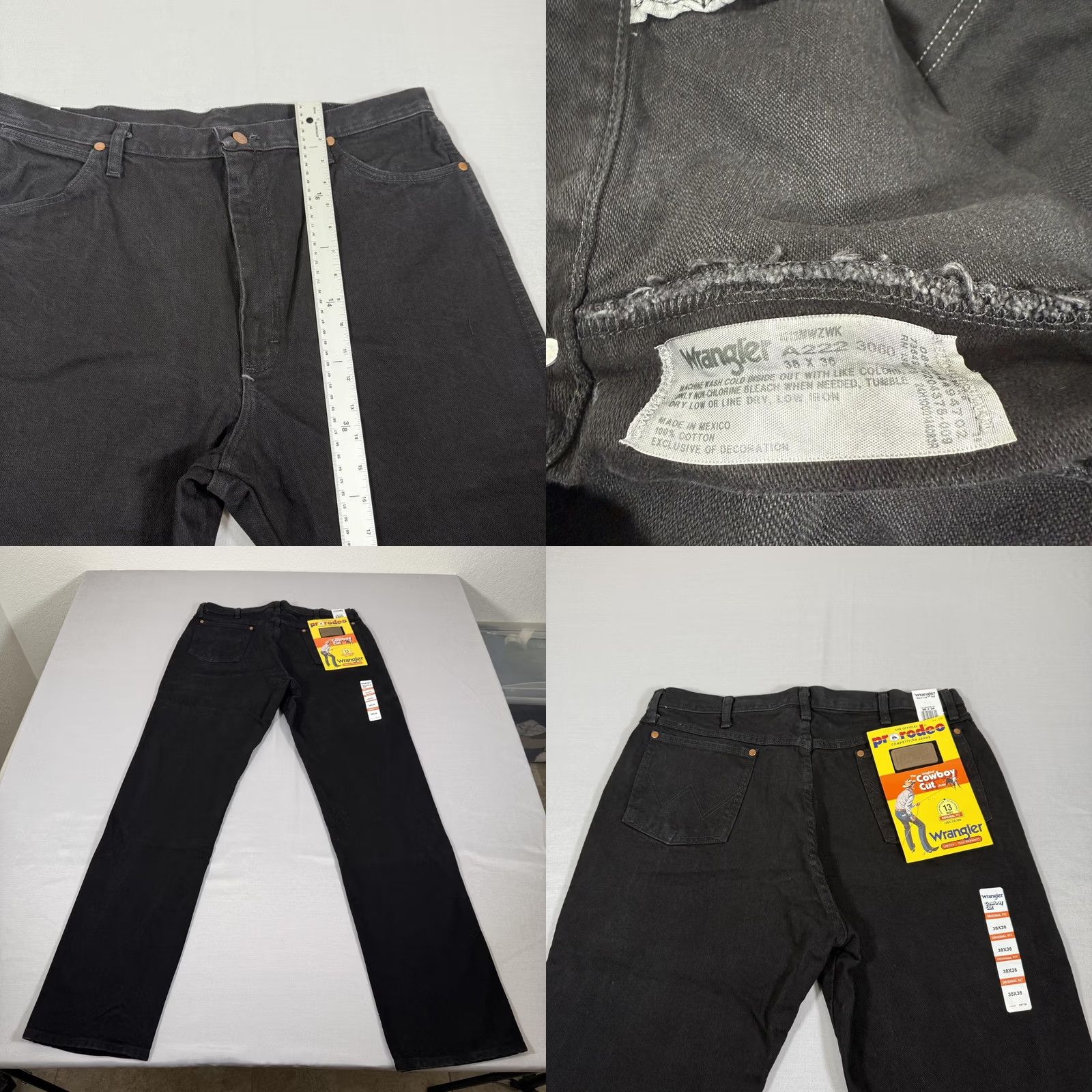 Wrangler Wrangler Jeans Men 38x36 Black 13MWZ Cowboy Cut Bootcut Denim Pants Western Cowboy Western Bootcut Size US 38 / EU 54 - 8 Thumbnail