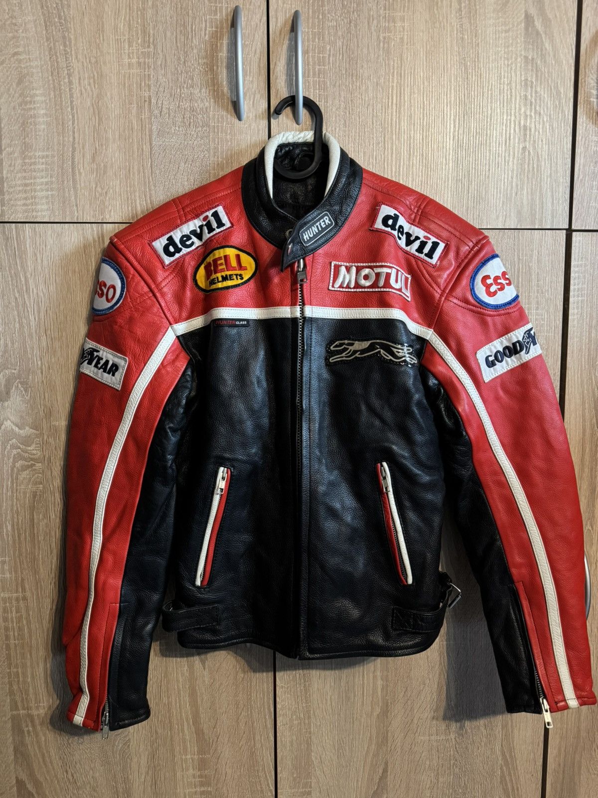 Leather Hunter class moto racing archive leather jacket rare Size US XS / EU 42 / 0 - 1 Thumbnail